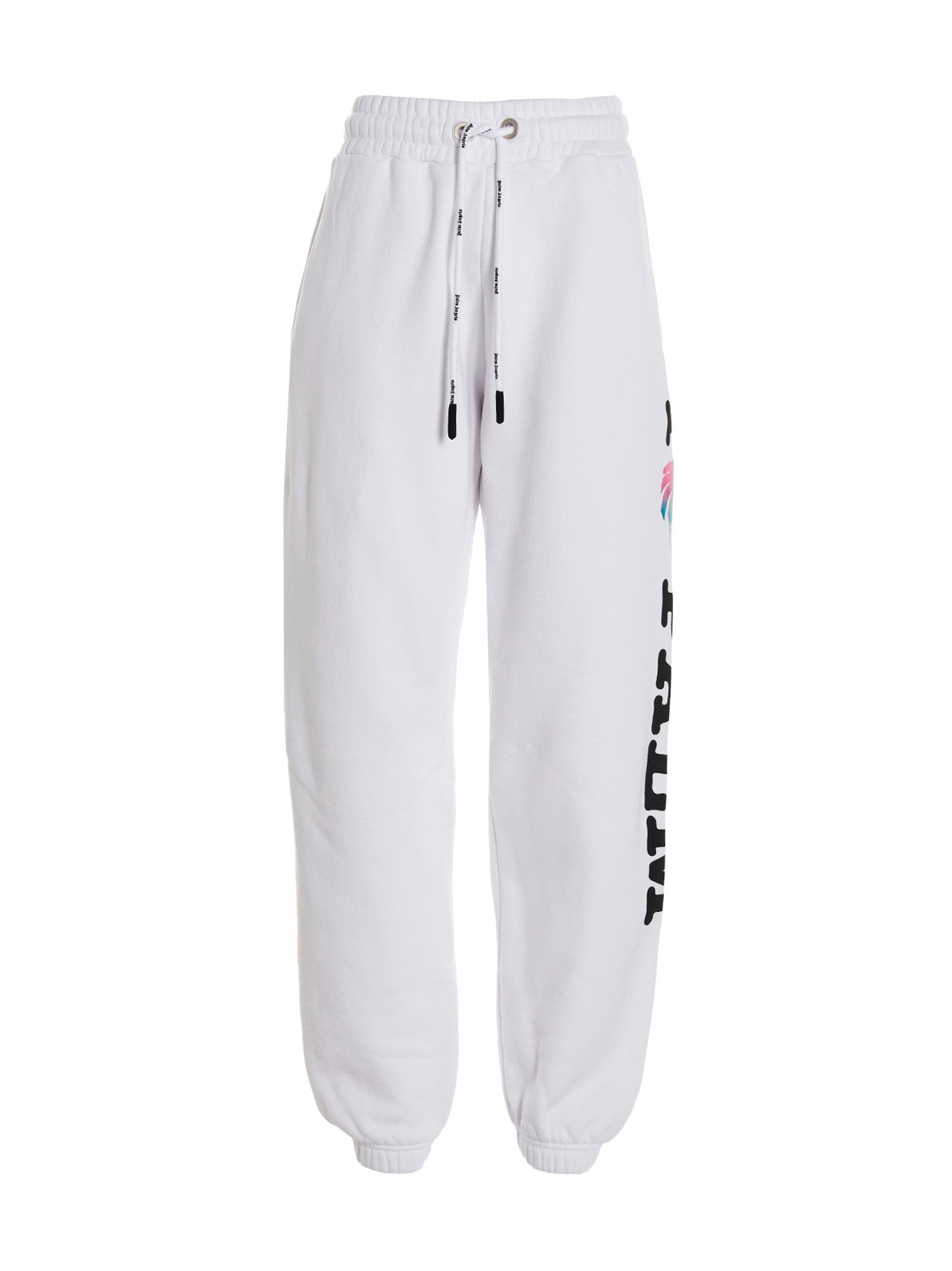 Palm Angels-I Love Pa Pantaloni Bianco-Donna