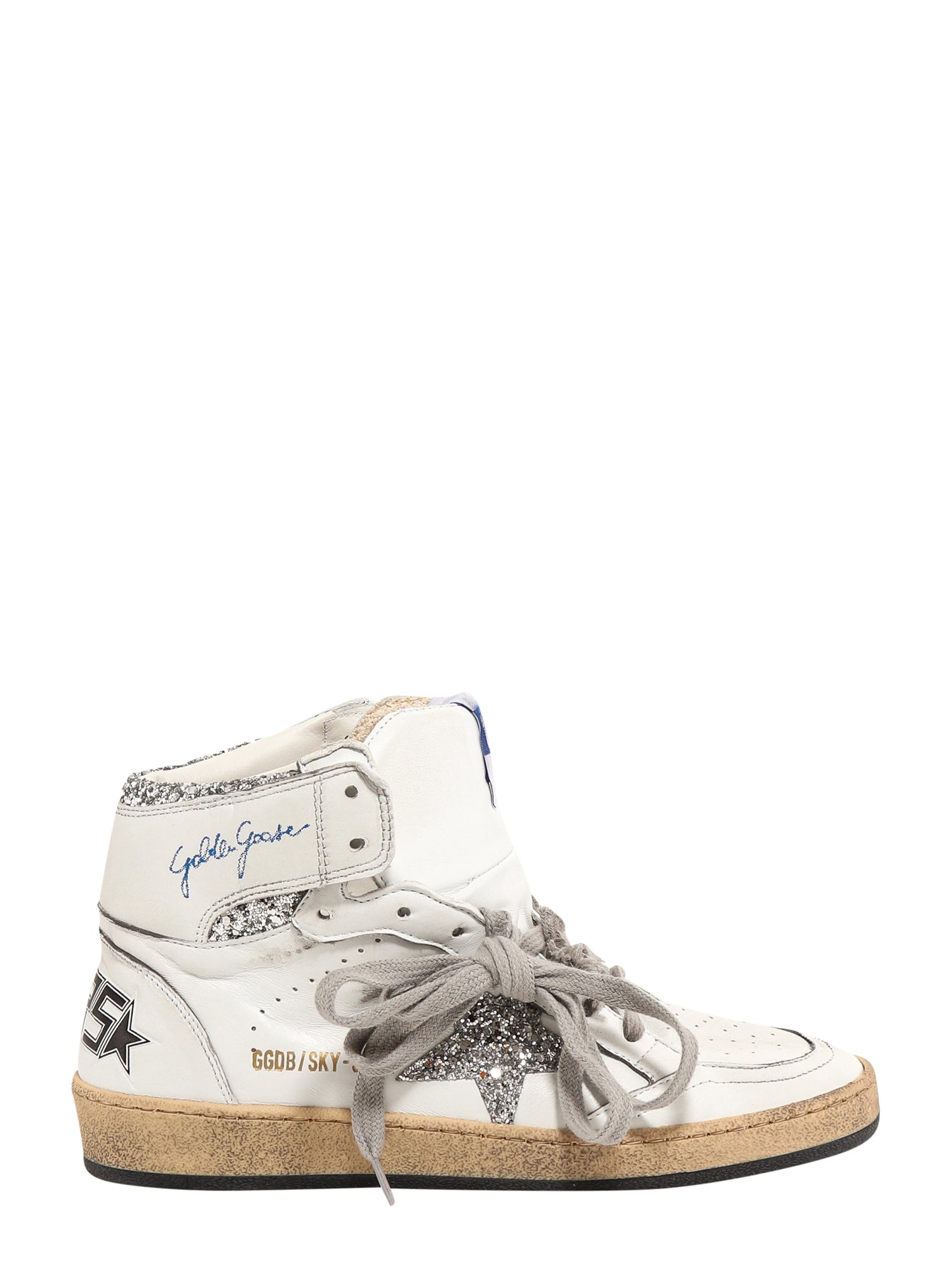 Golden Goose-Sneakers in pelle con effetto used-Donna