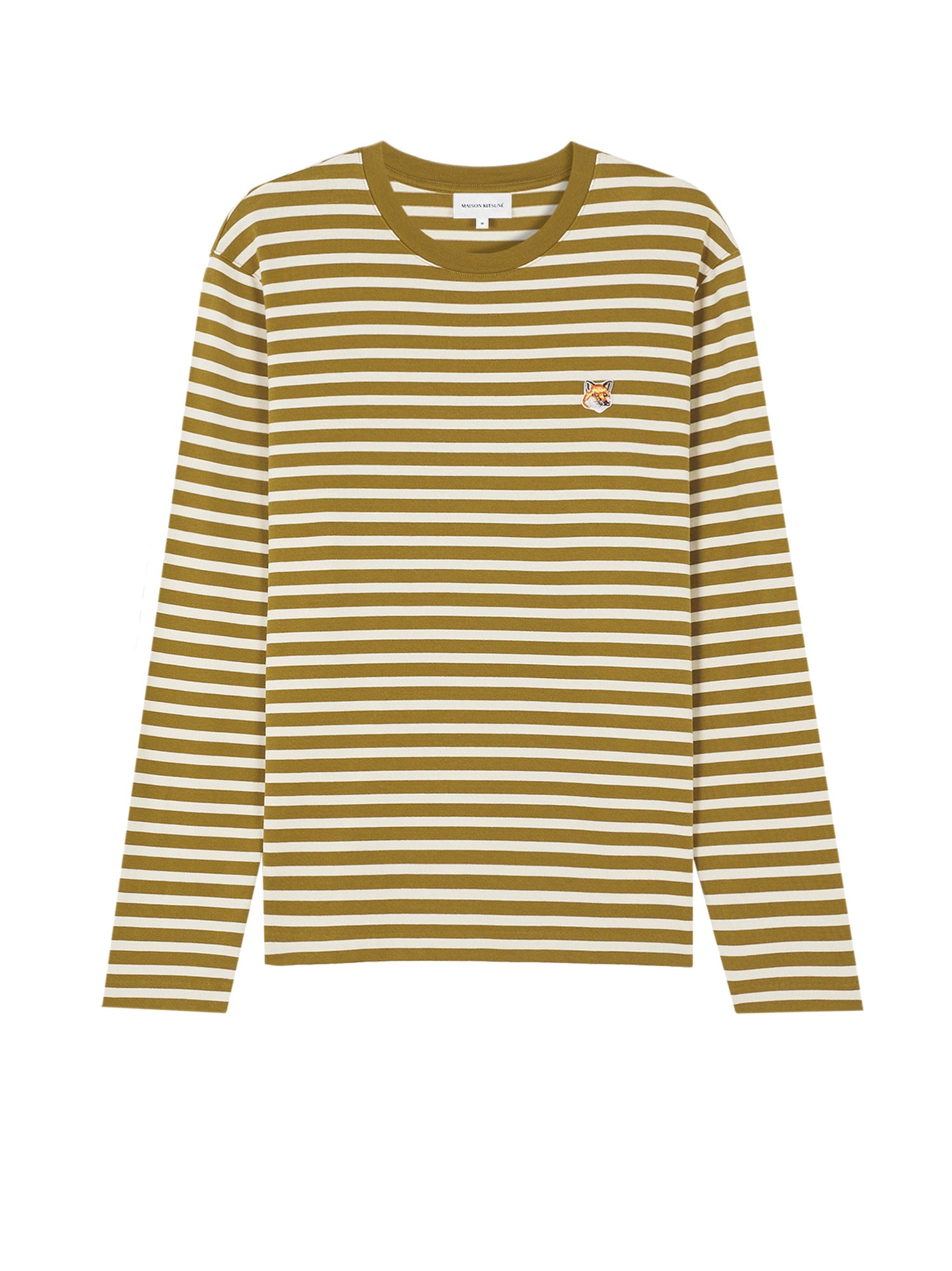 Maison Kitsuné-T-shirt in cotone a righe-Uomo