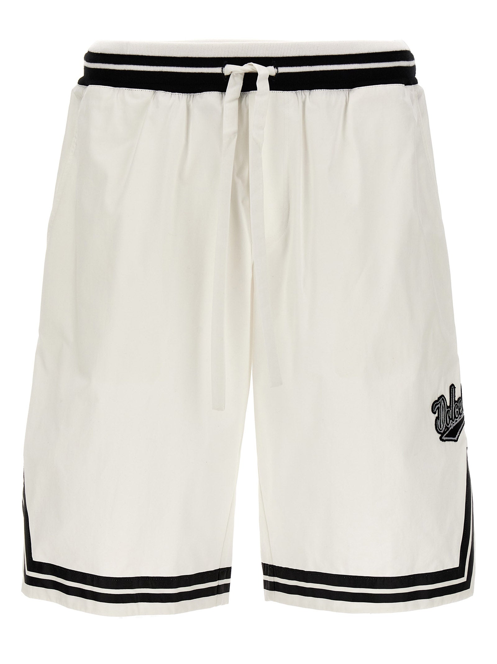 Dolce & Gabbana-Dolce & Gabbana Bermuda, Short Bianco/Nero-Uomo