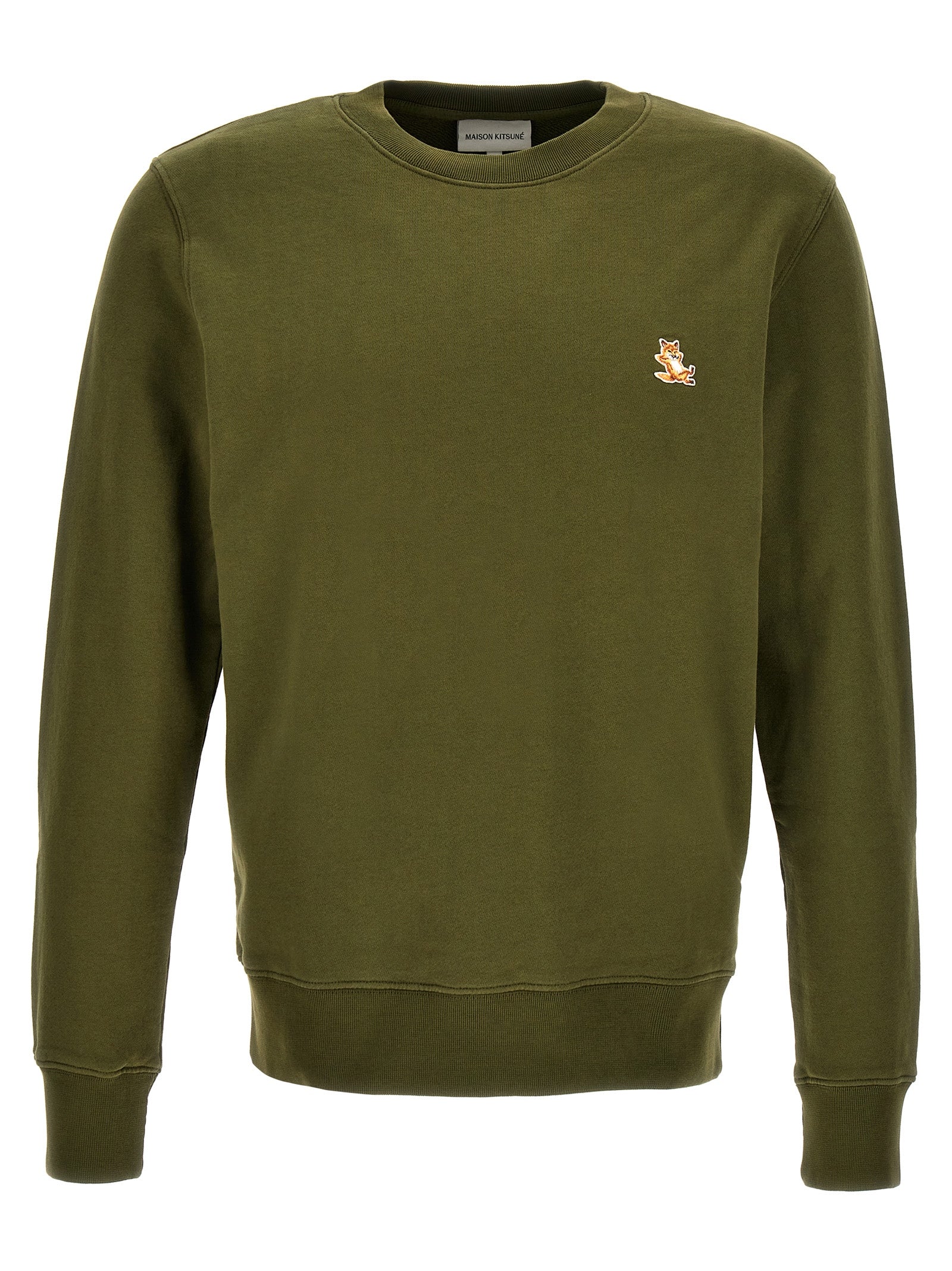 Maison Kitsune-Chillax Fox Felpe Verde-Uomo