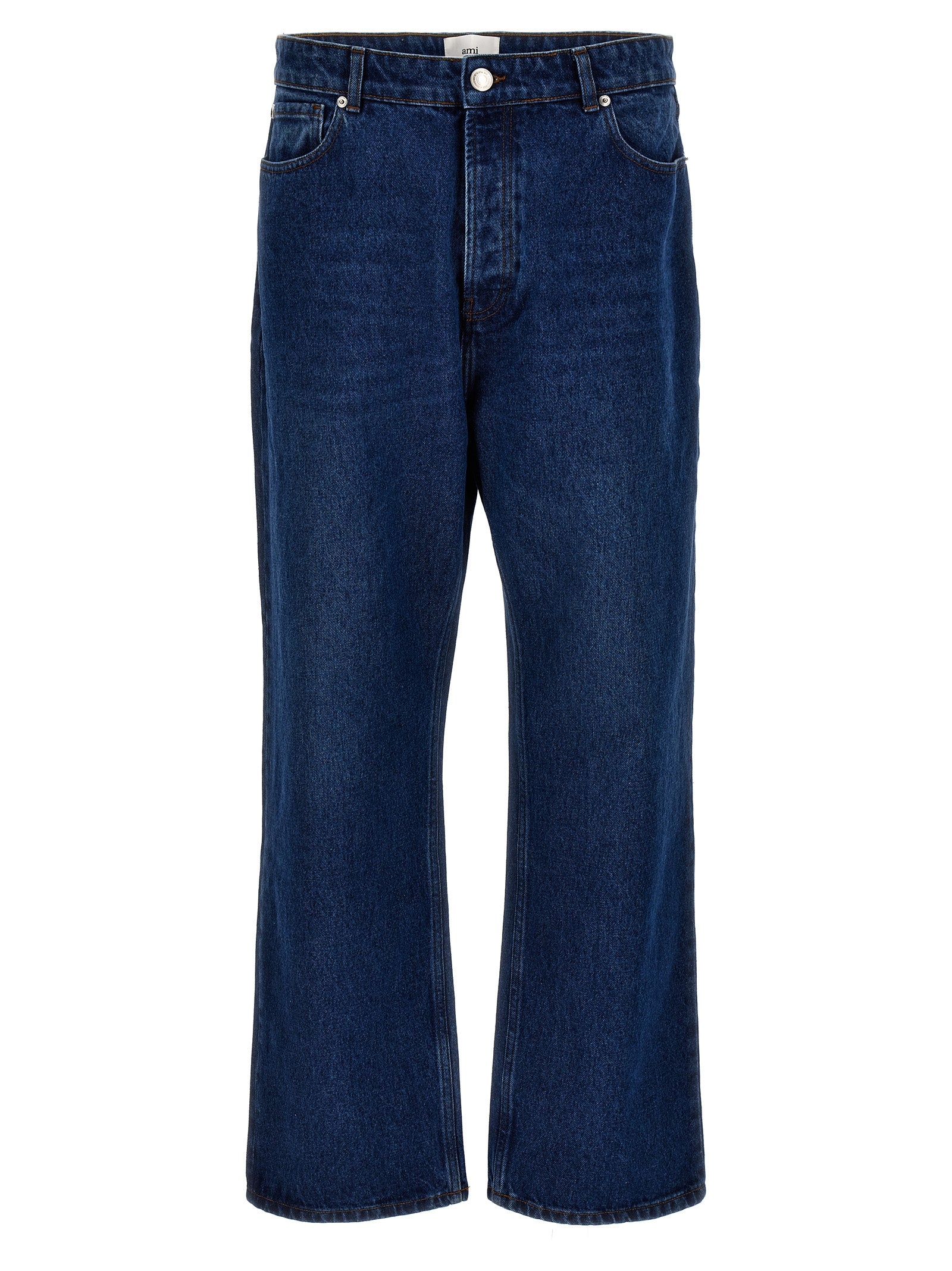 Ami Paris-Denim Jeans Blu-Uomo