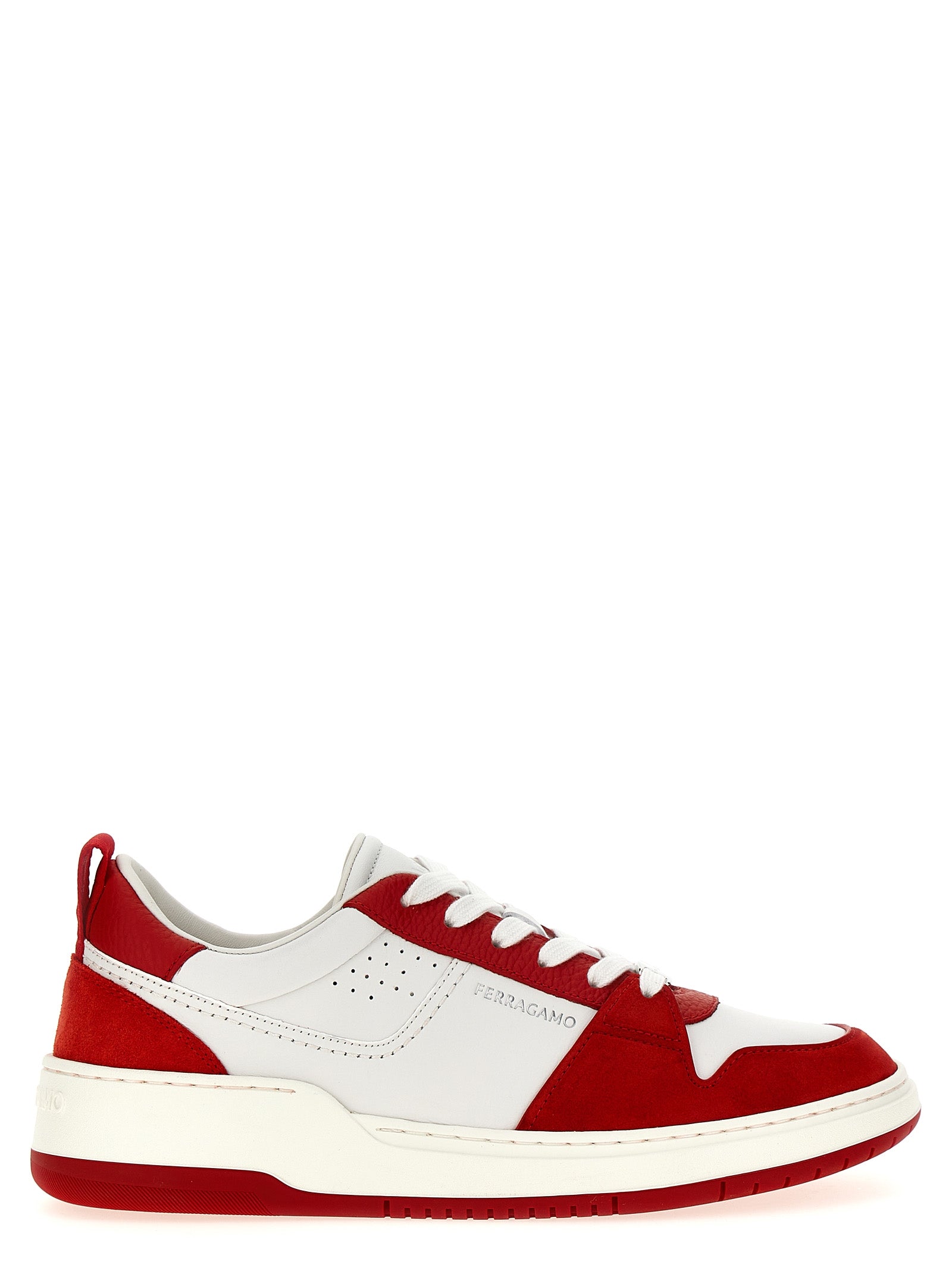 Ferragamo-Dennis Sneakers Rosso-Uomo