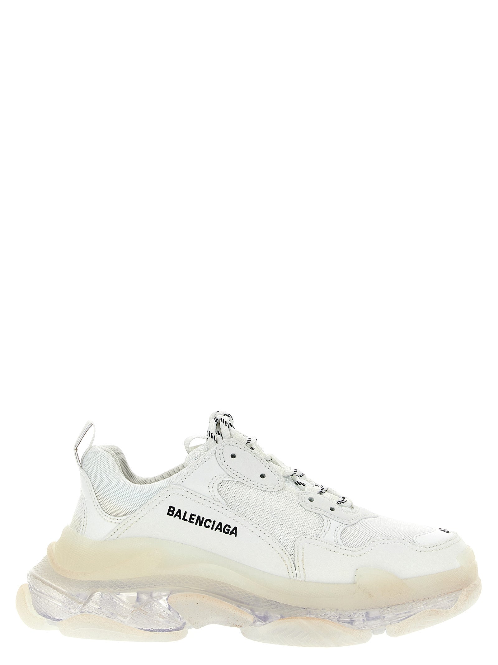 Balenciaga-Triple S Clear Sole Sneakers Bianco-Donna