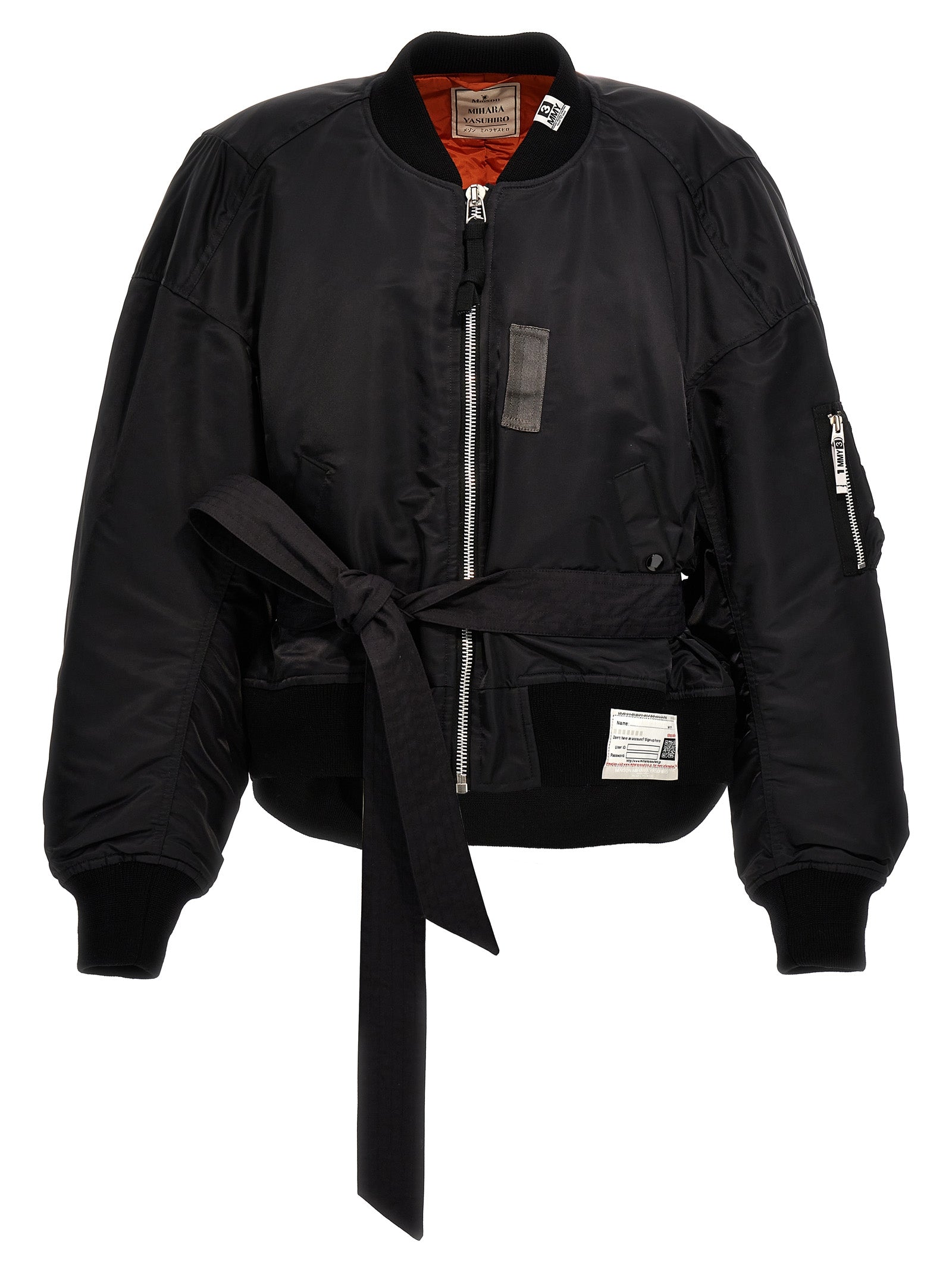 Maison Mihara Yasuhiro-Nylon Bomber Jacket Giacche Nero-Donna