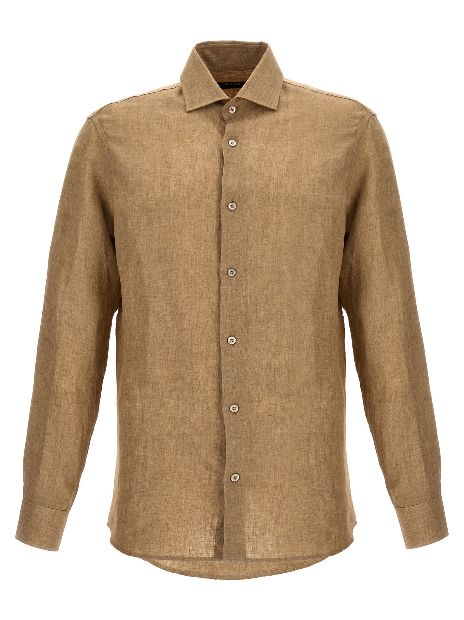 Moorer-Linen Shirt Camicie Beige-Uomo