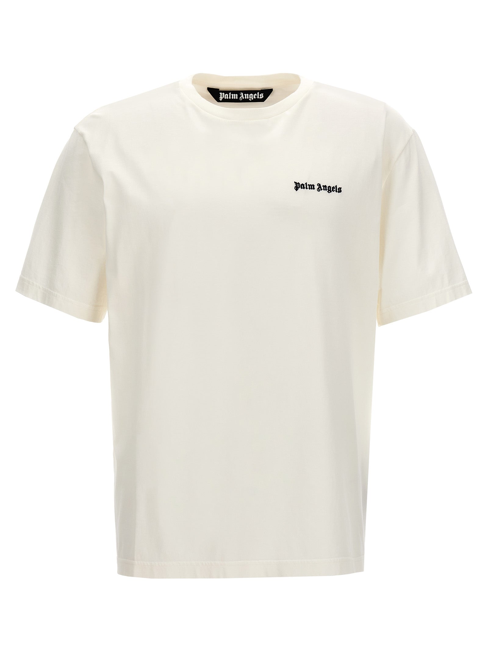 Palm Angels-Classic Logo T Shirt Bianco-Uomo