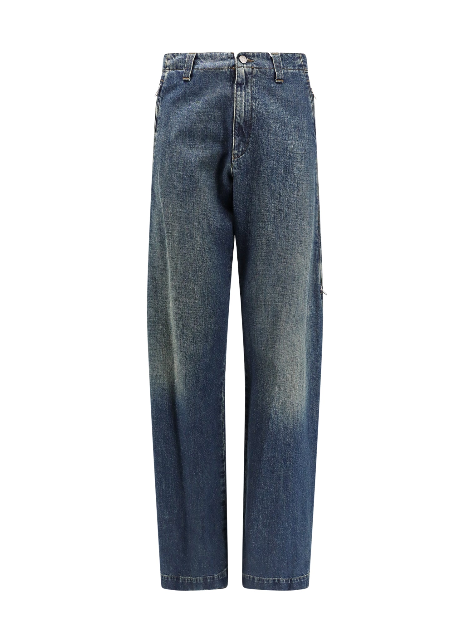 MM6 Maison Margiela-Jeans in tessuto Indigo-Uomo