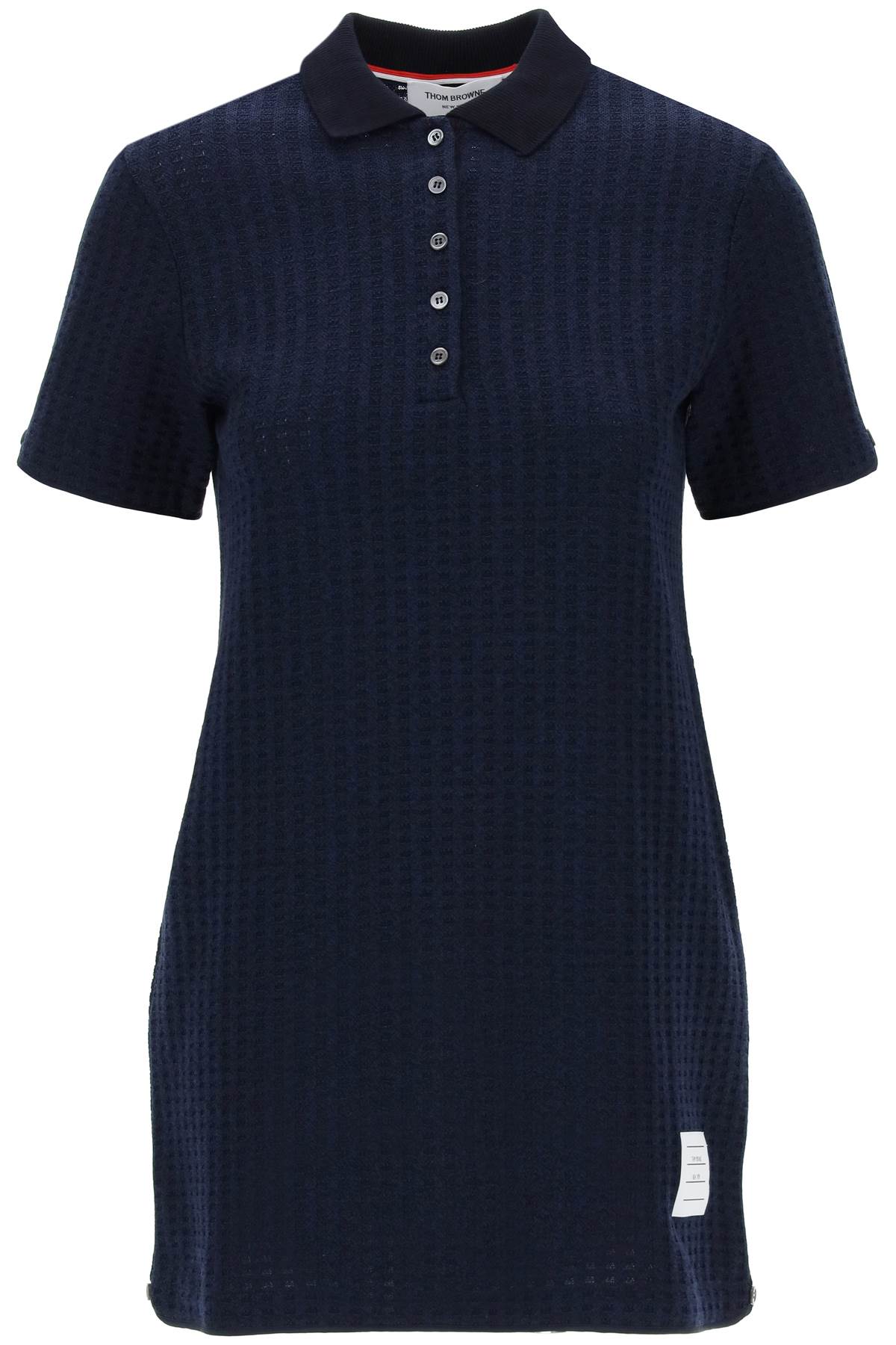 Thom Browne-Mini Abito Stile Polo In Jacquard-Donna