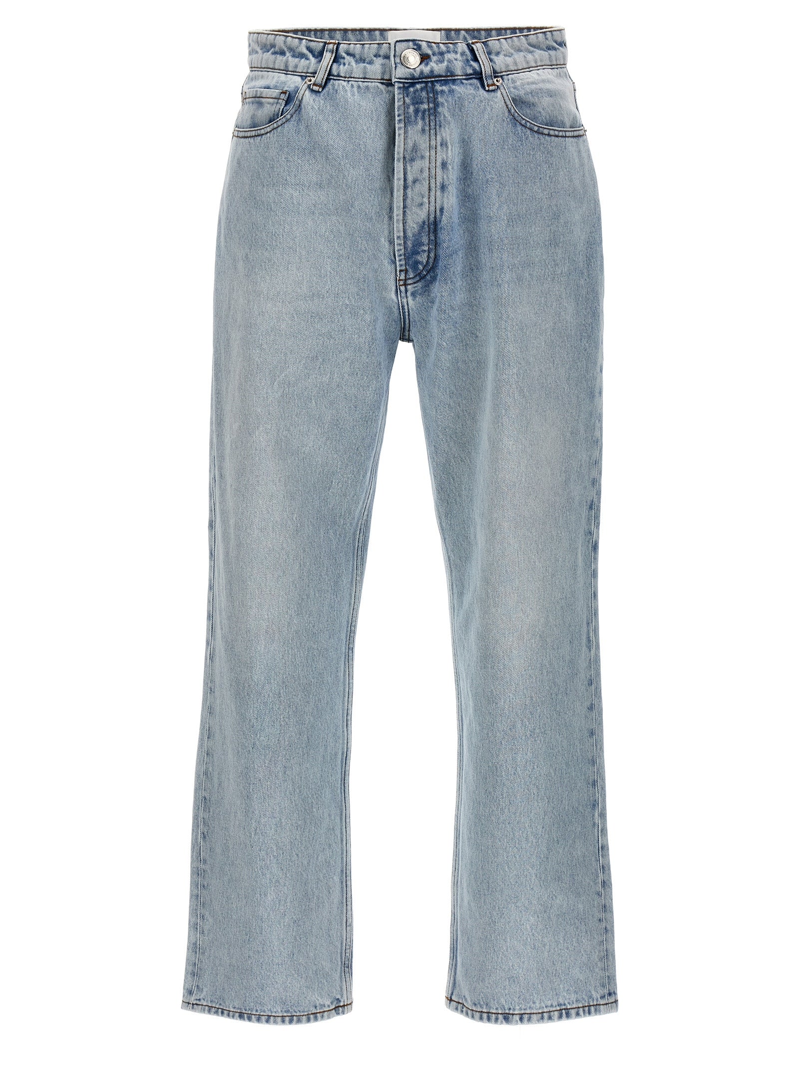 Ami Paris-Loose Fit Jeans Celeste-Uomo