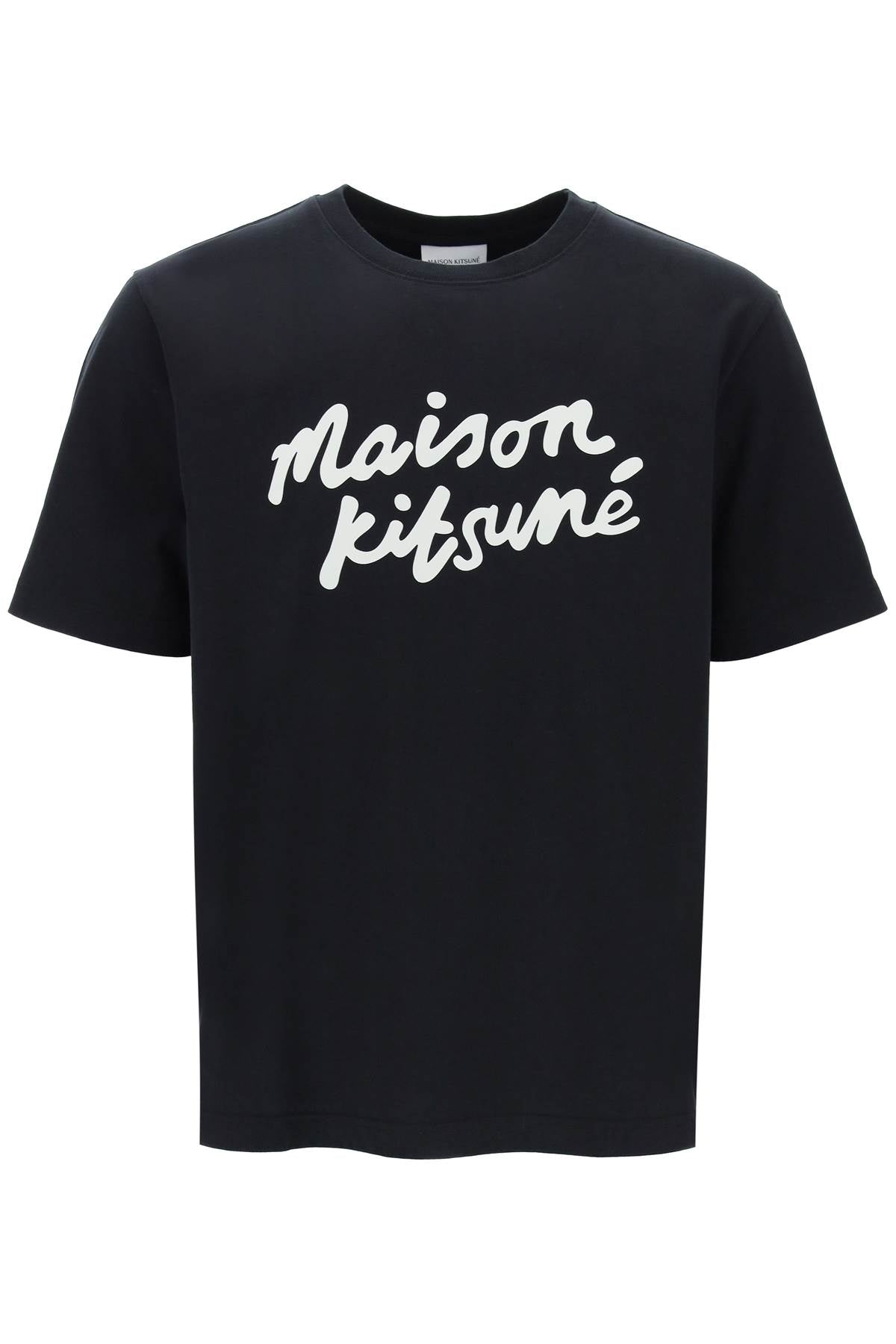 Maison Kitsune-T Shirt Con Logo Handwriting-Uomo