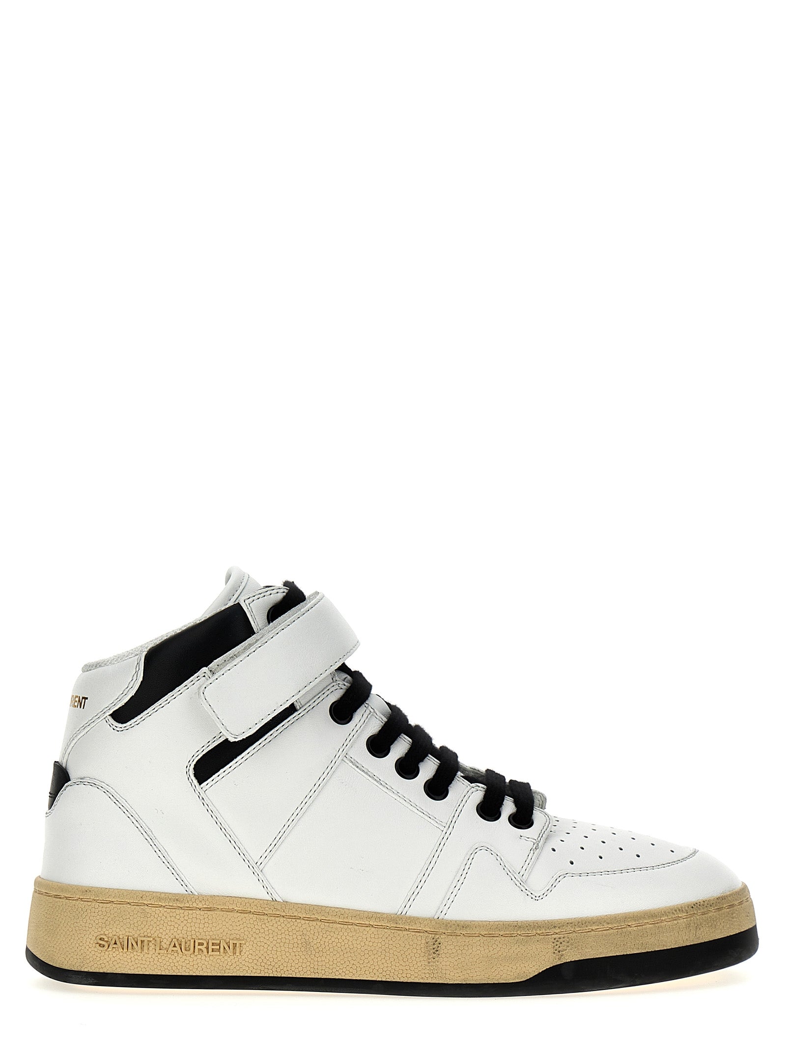 Saint Laurent-Lax Sneakers Bianco/Nero-Uomo