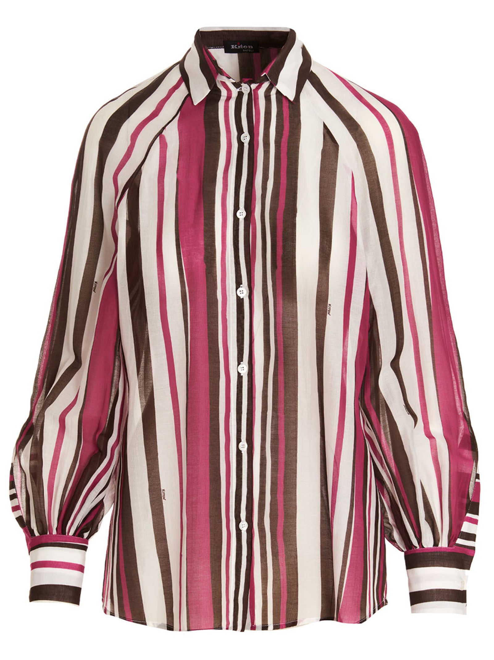 Kiton-Camicia Righe Camicie Multicolor-Donna