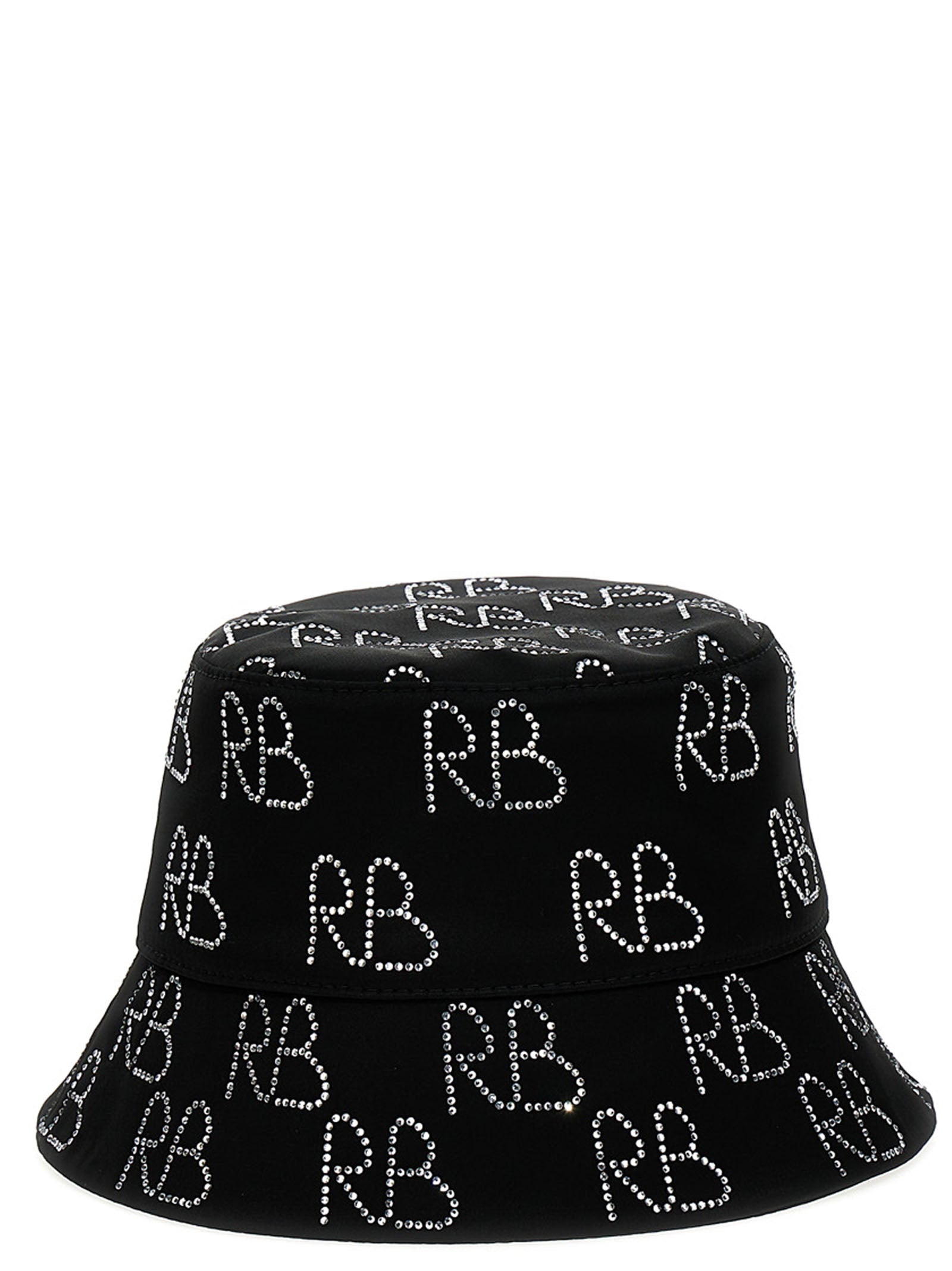 Ruslan Baginskiy-Sequin Logo Bucket Hat Cappelli Nero-Donna