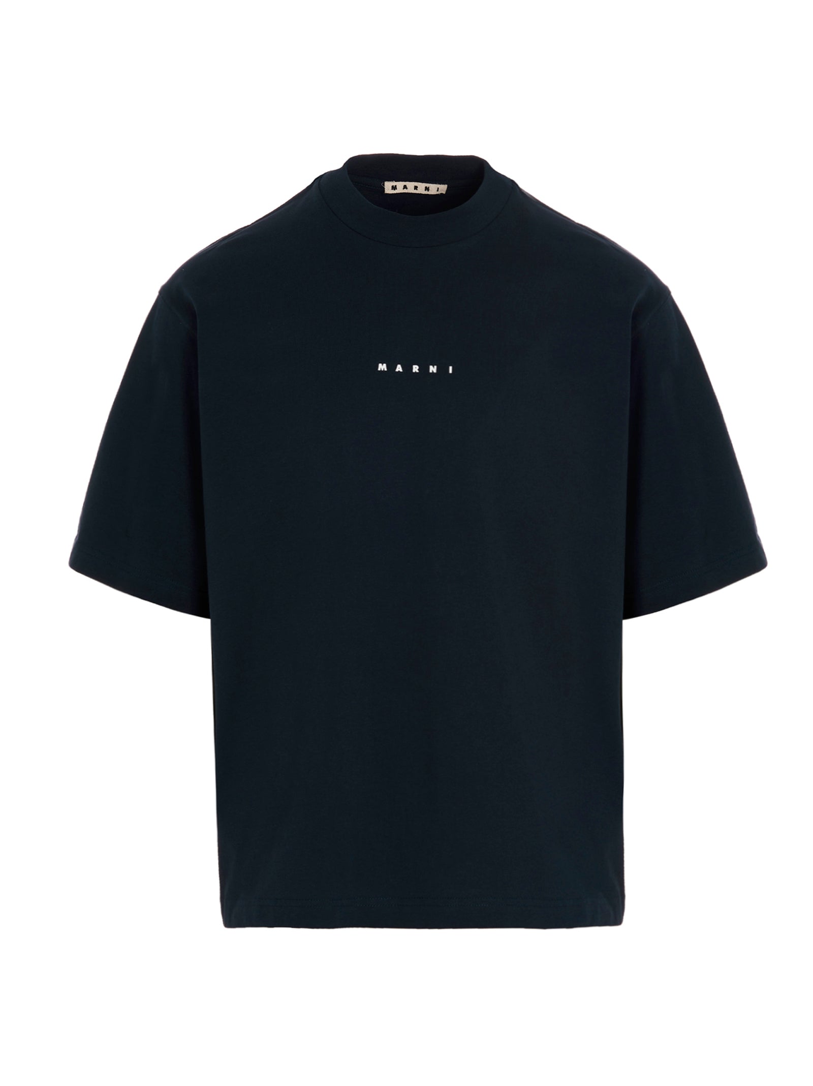 Marni-Logo Printed T Shirt Blu-Uomo