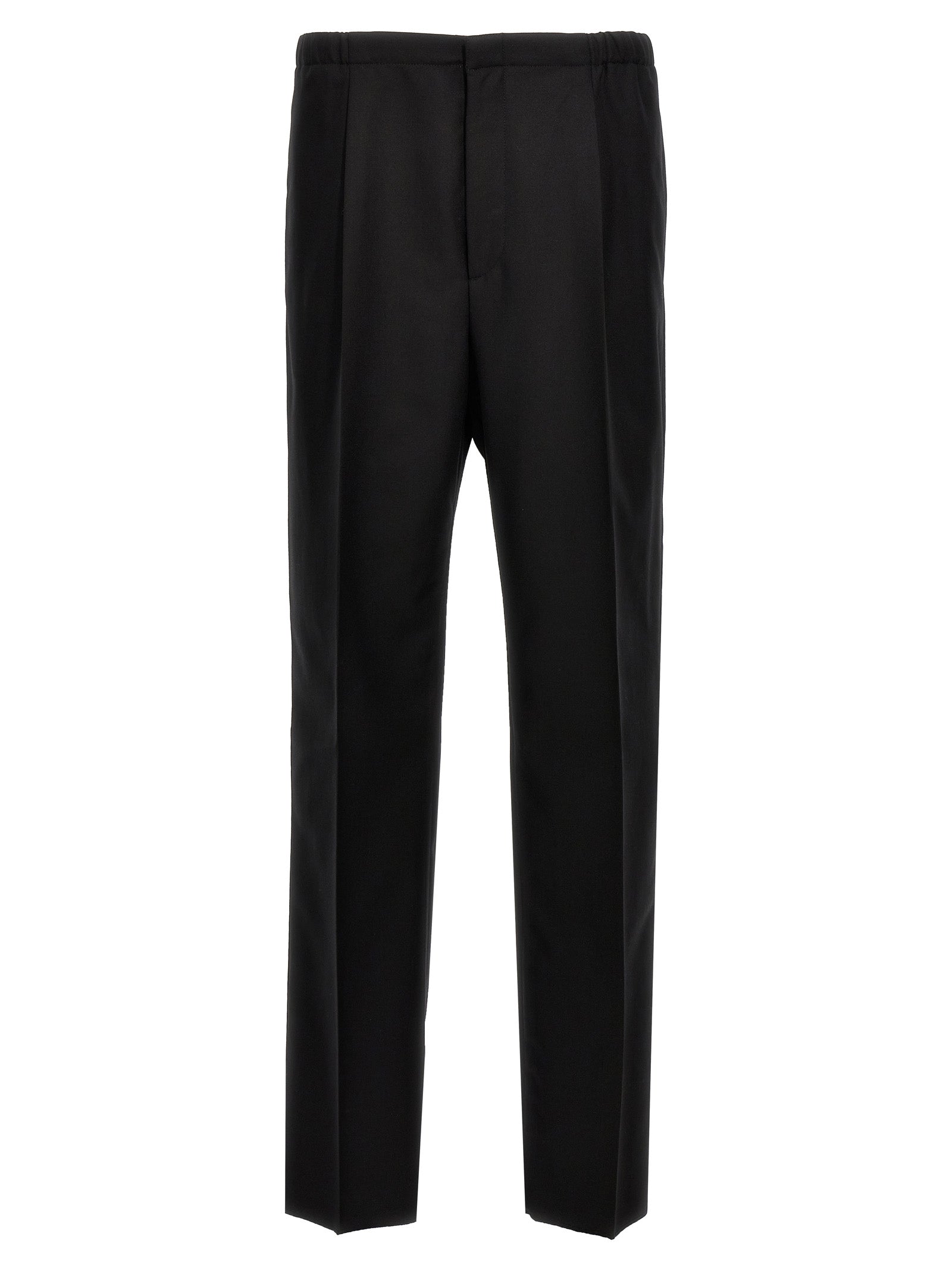 Fendi-Cool Wool Pantaloni Nero-Uomo