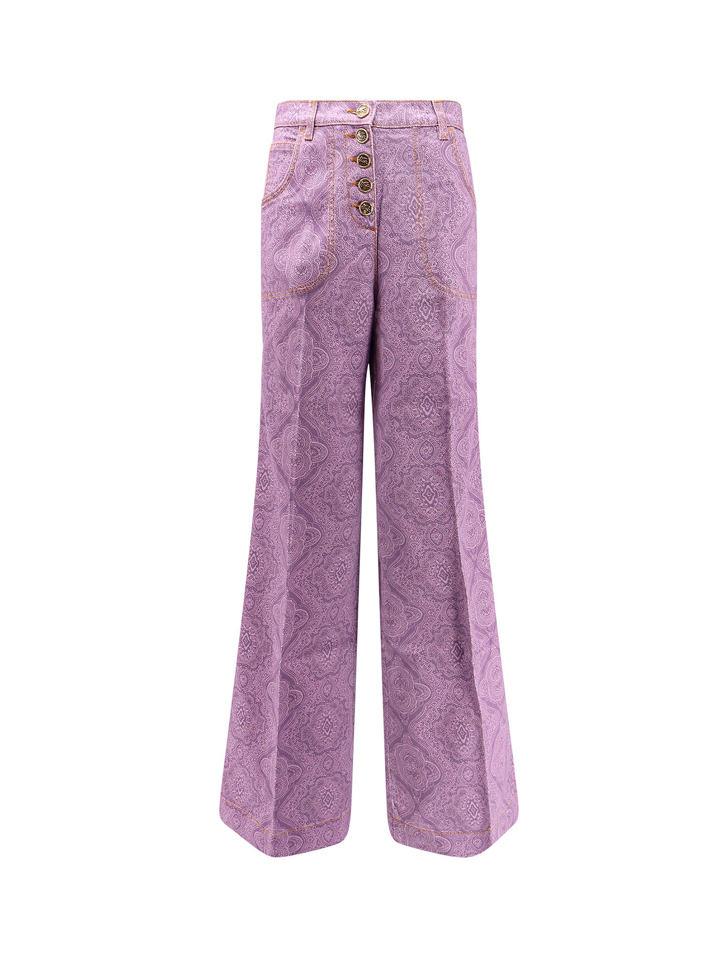 Etro-Pantalone in cotone stretch con motivo paisley-Donna