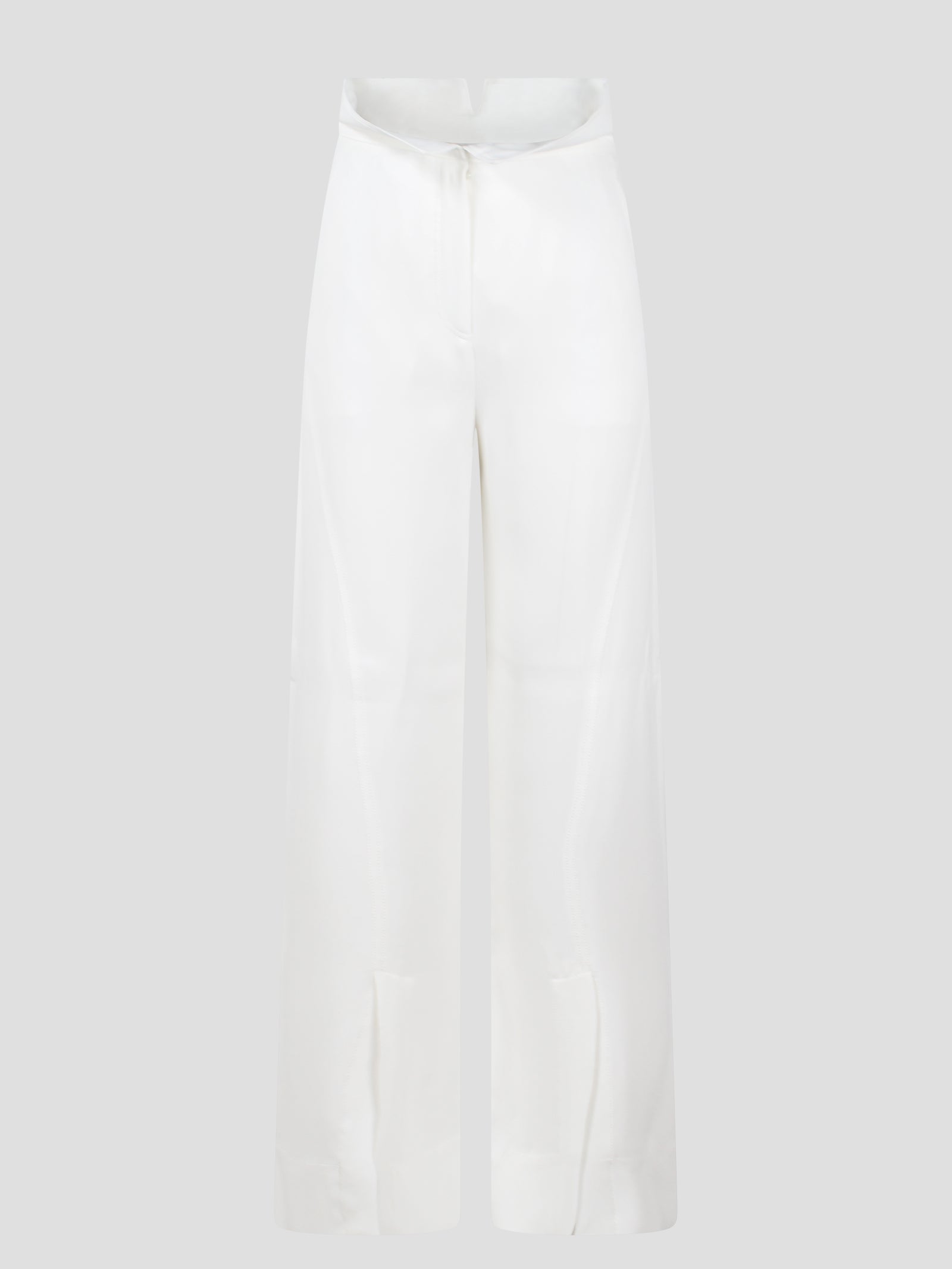 Alberta Ferretti-Crepe satin palazzo trousers-Donna