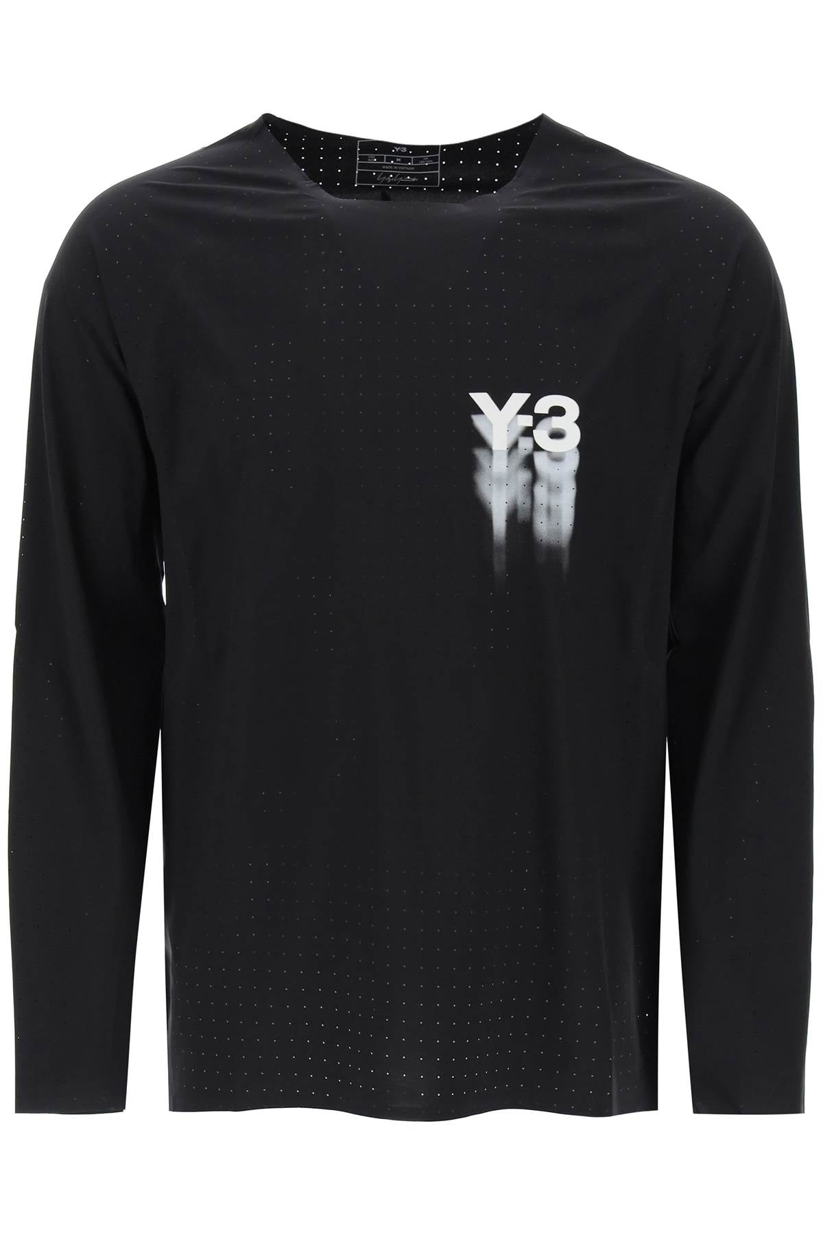 Y-3-T Shirt A Maniche Lunghe In Jersey Tecnico-Uomo