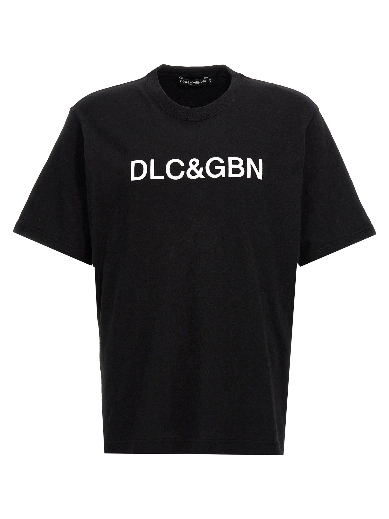 Dolce & Gabbana-Logo Print T Shirt Nero-Uomo