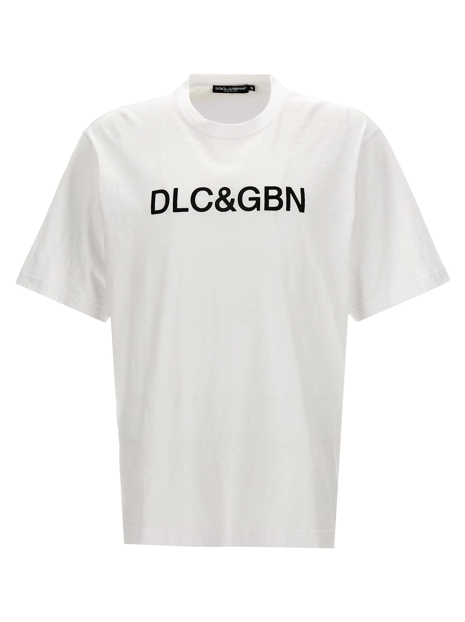 Dolce & Gabbana-Logo Print T Shirt Bianco-Uomo