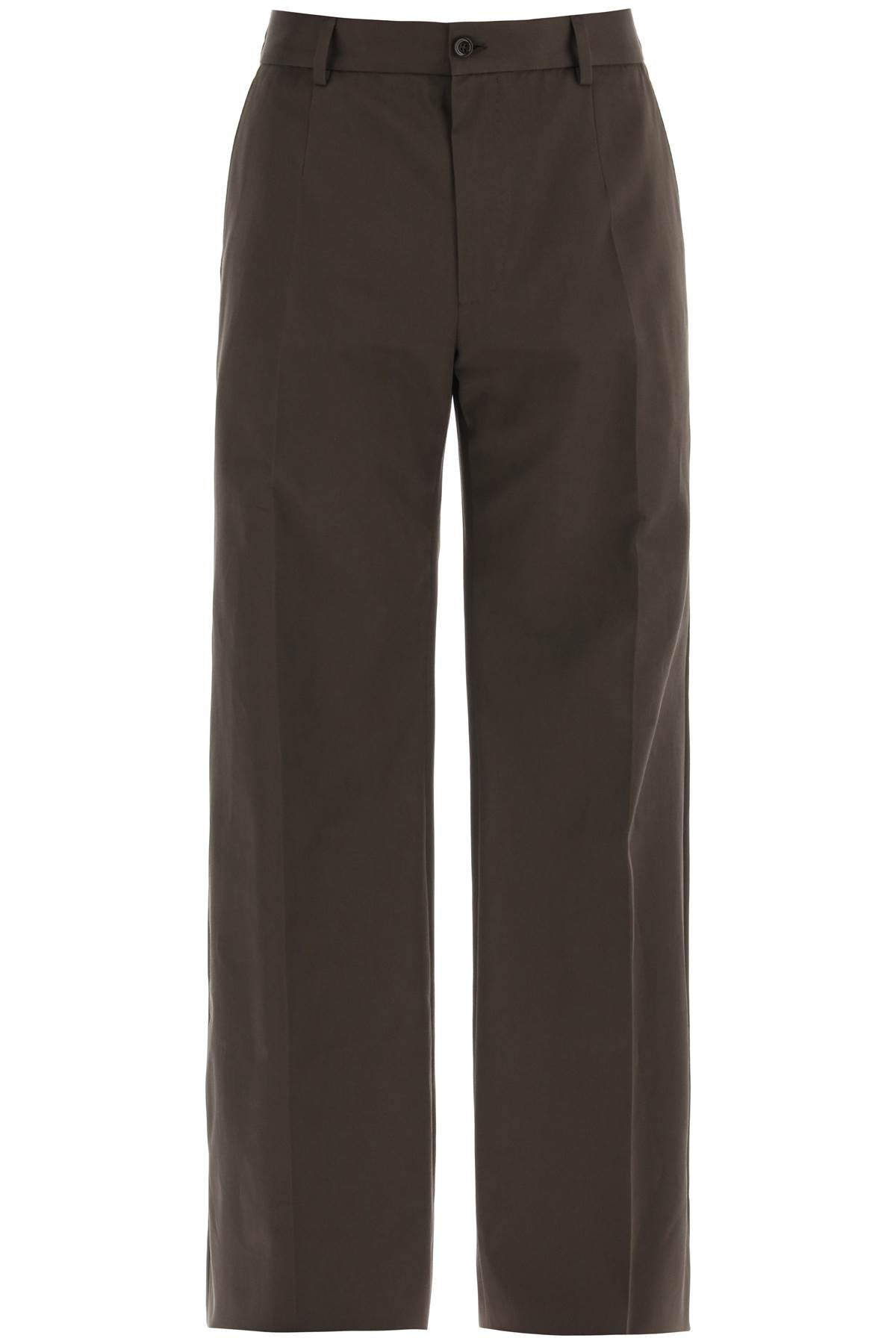 Dolce & Gabbana-Pantalone Sartoriale In Cotone-Uomo