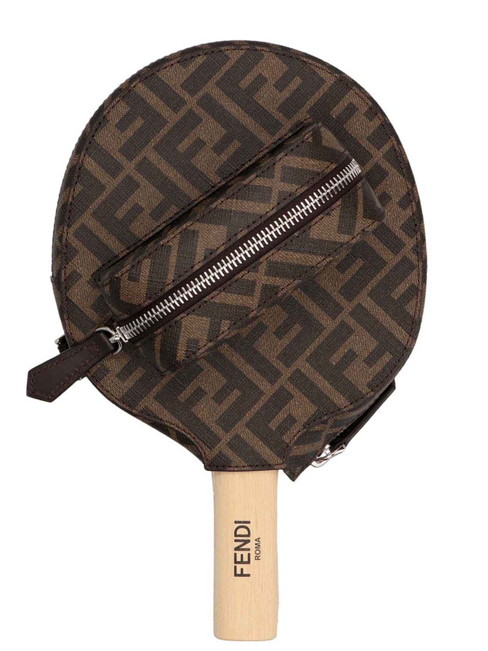 Fendi-Set Tennis Da Tavolo Logo Lifestyle Marrone-Unisex