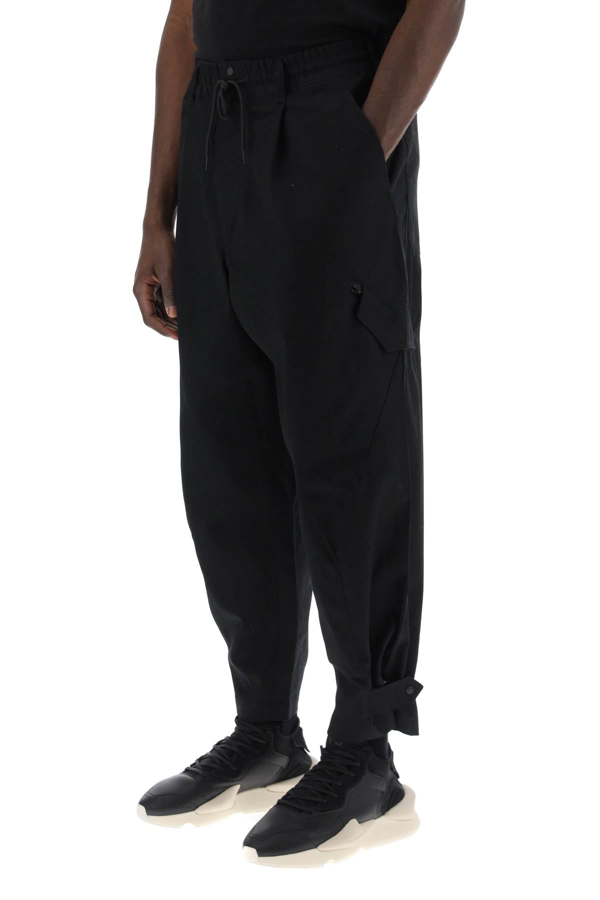 Y-3-Pantaloni Cargo In Canvas-Uomo