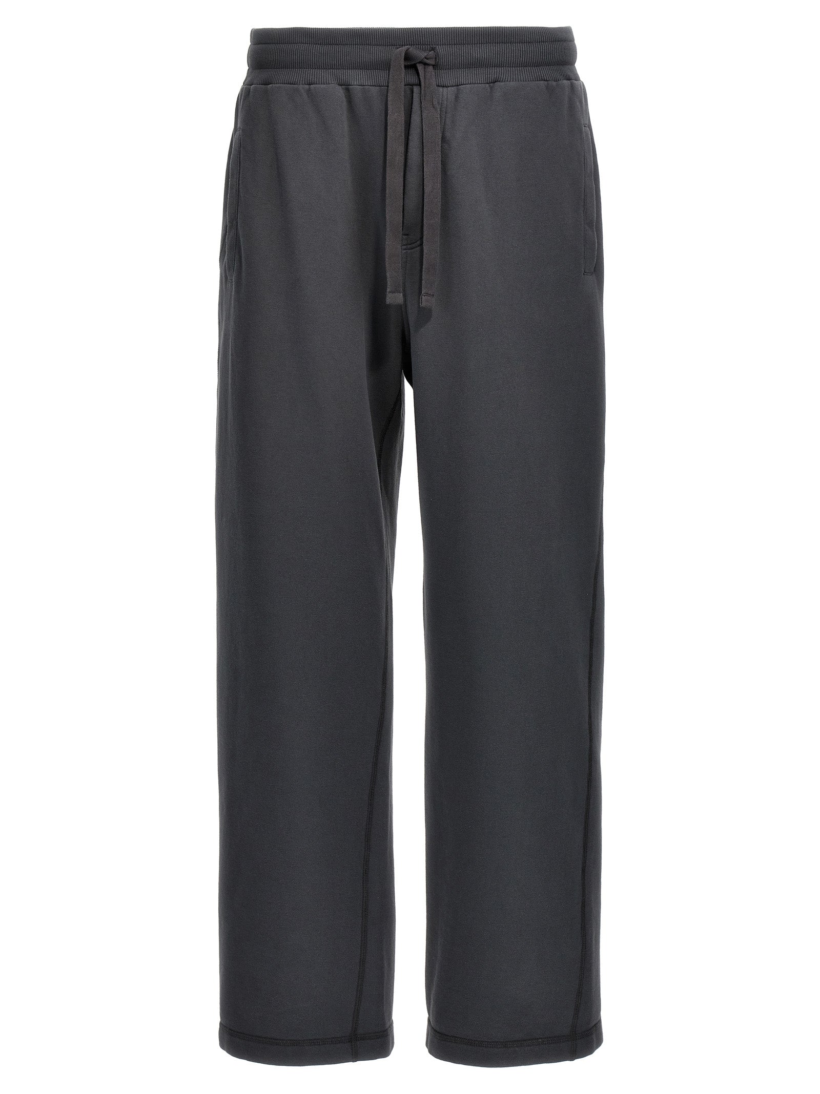 Dolce & Gabbana-Cotton Joggers Pantaloni Grigio-Uomo