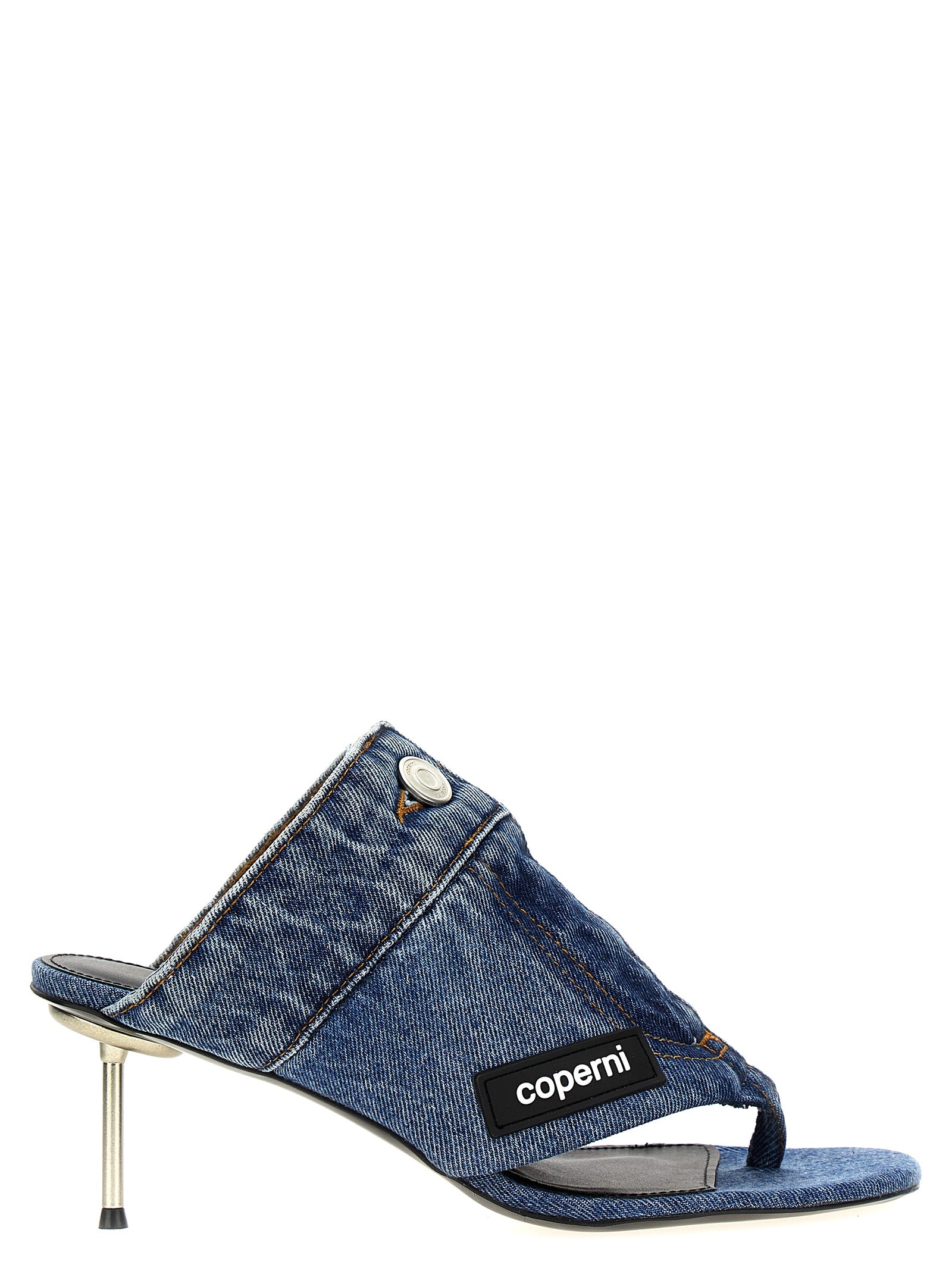 Coperni-Denim Open Thong Sandali Celeste-Donna