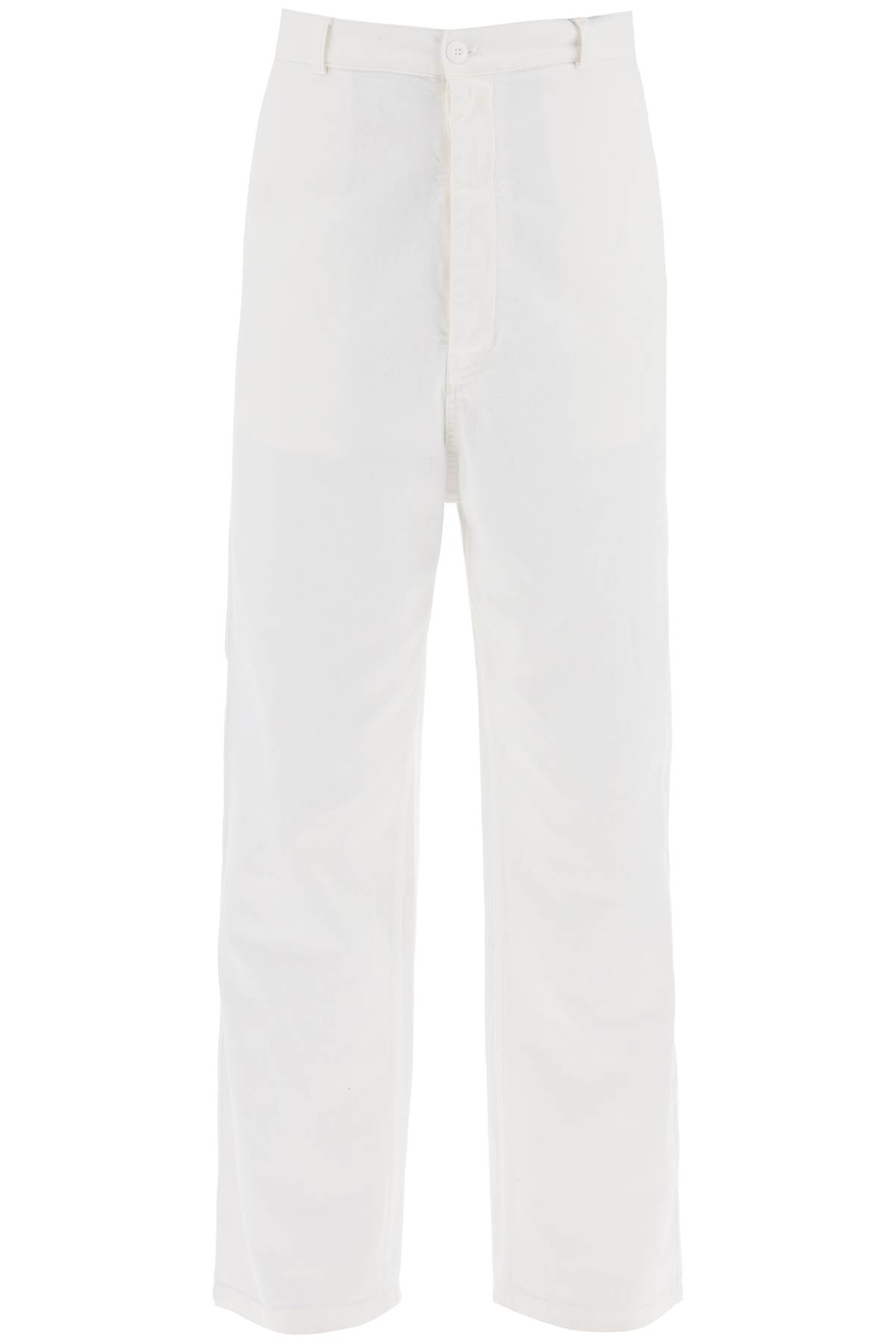 MM6 Maison Margiela-Pantaloni In Bull Di Cotone-Uomo