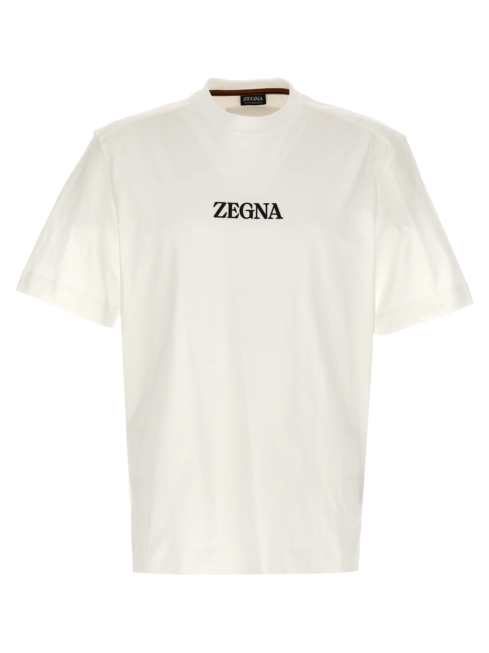 Zegna-Logo T Shirt Bianco-Uomo