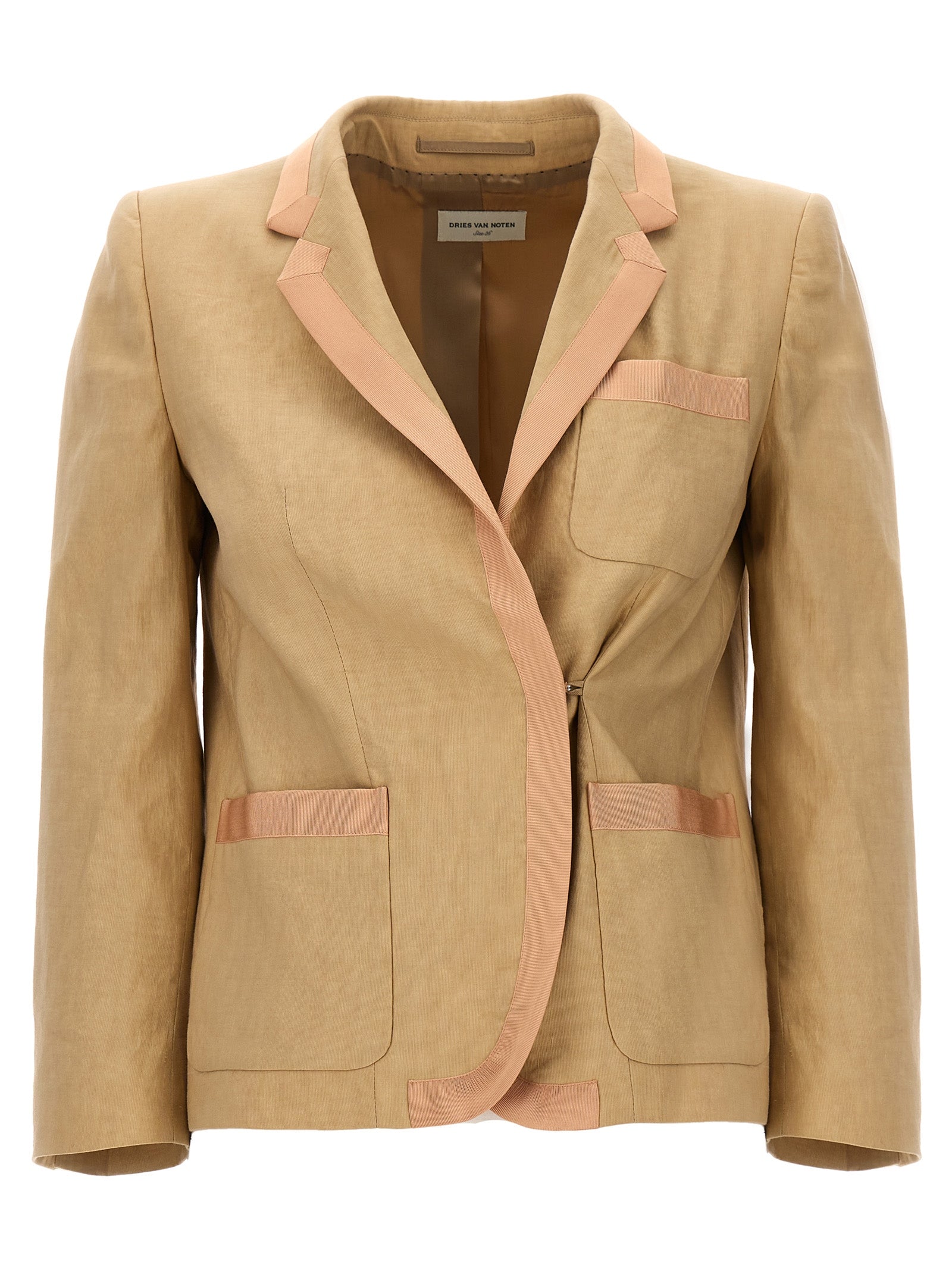 Dries Van Noten-Bessie Blazer And Suits Beige-Donna