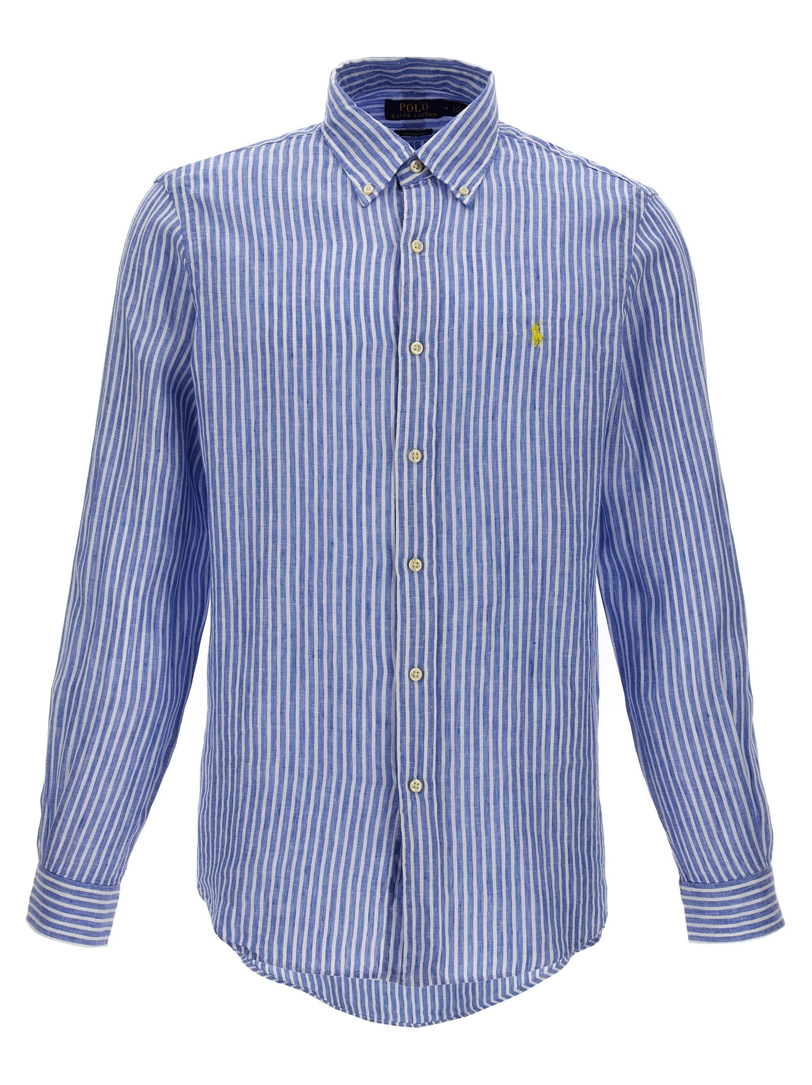 Polo Ralph Lauren-Logo Embroidery Striped Shirt Camicie Celeste-Uomo