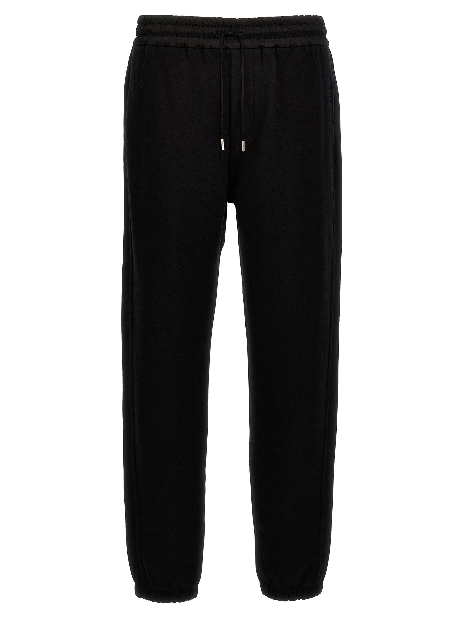 Saint Laurent-Molleton Doux Gots Pantaloni Nero-Uomo