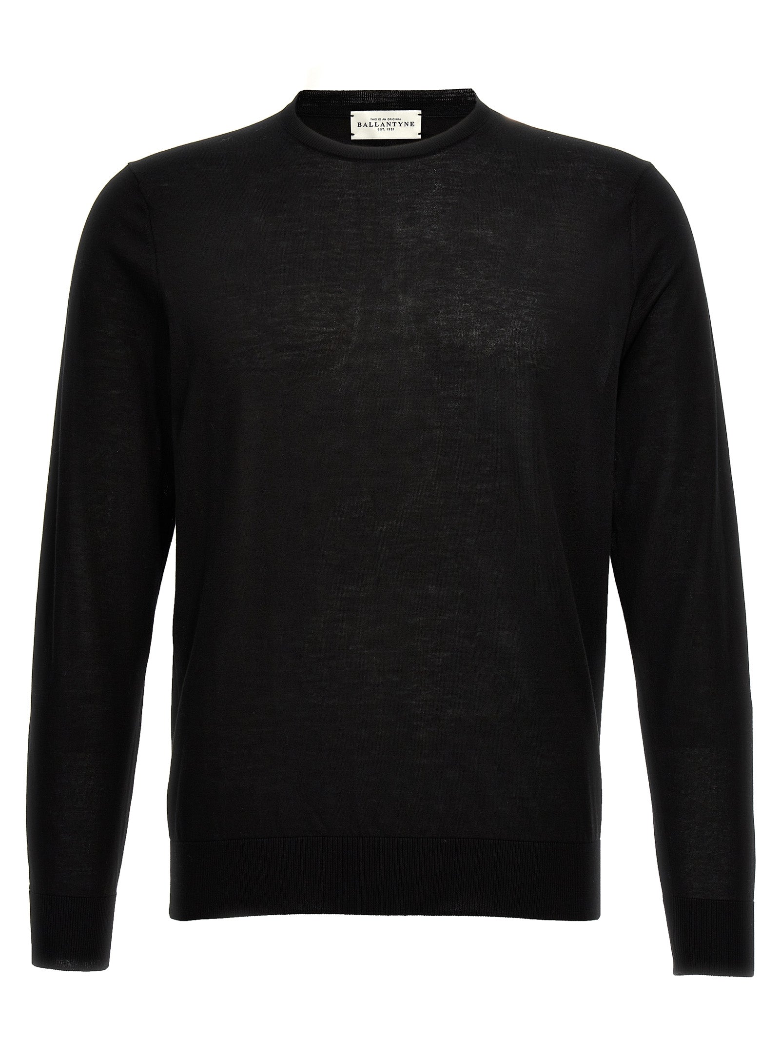 Ballantyne-Cotton Sweater Maglioni Nero-Uomo