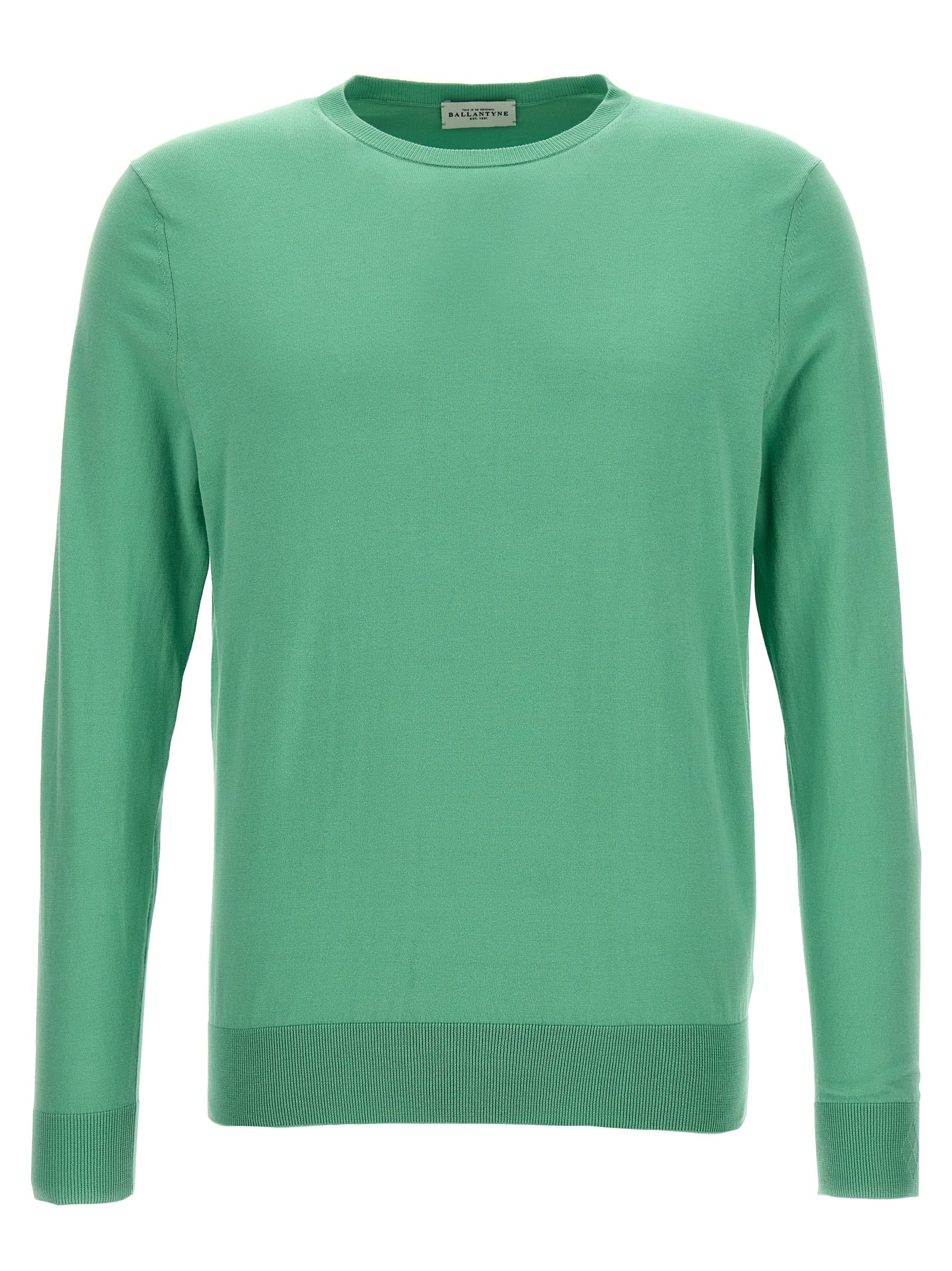 Ballantyne-Cotton Sweater Maglioni Verde-Uomo