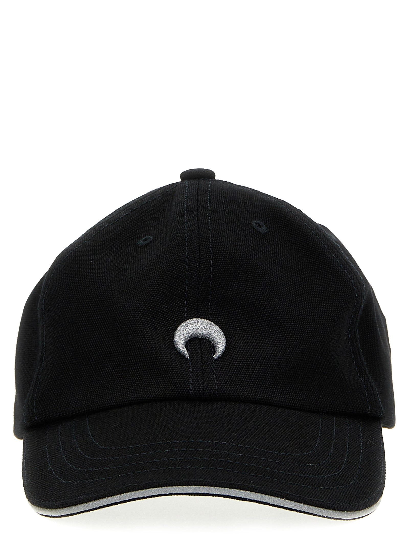 Marine Serre-Logo Embroidery Cap Cappelli Nero-Donna