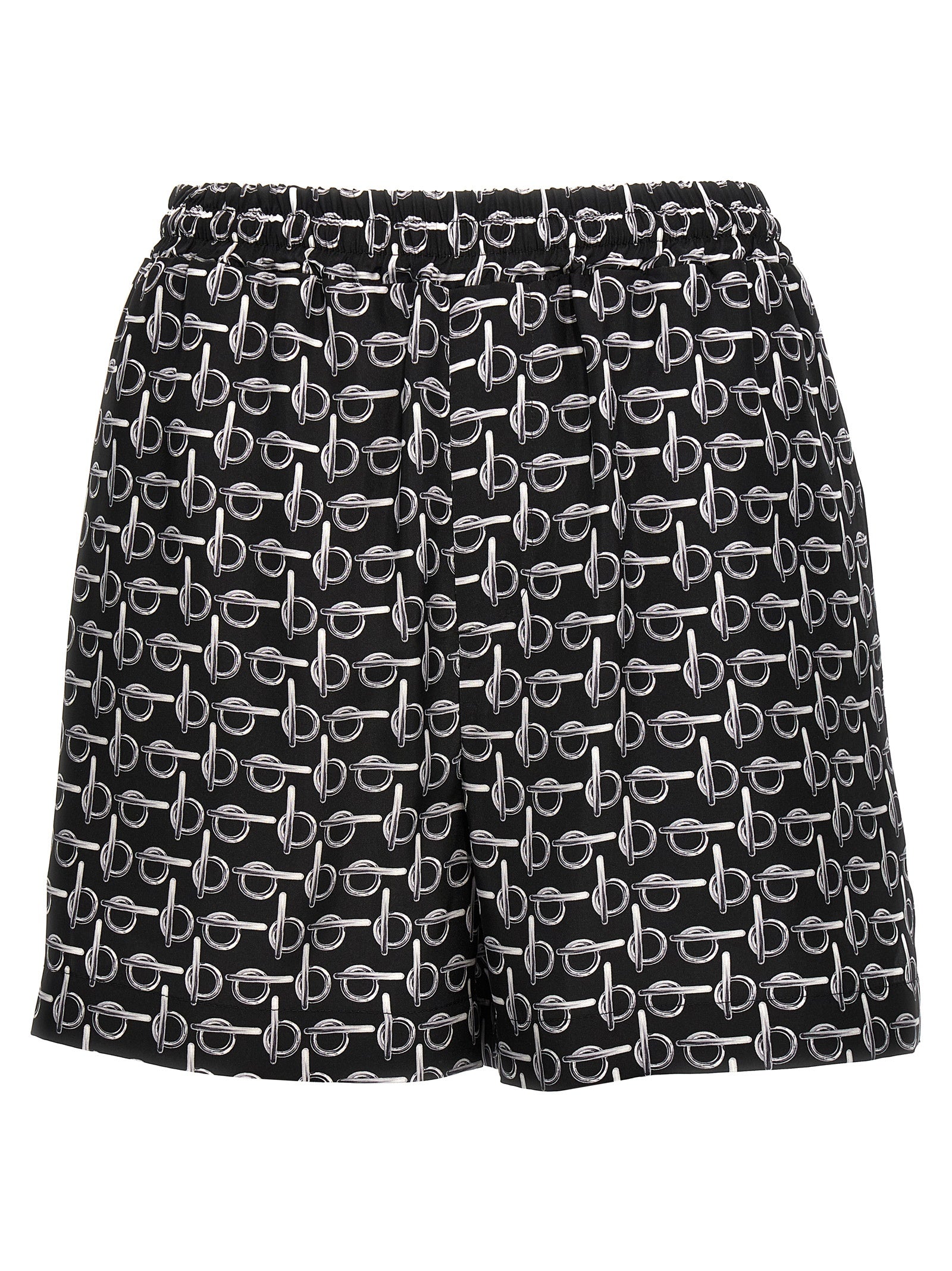 Burberry-Press Shorts Bermuda, Short Nero-Donna