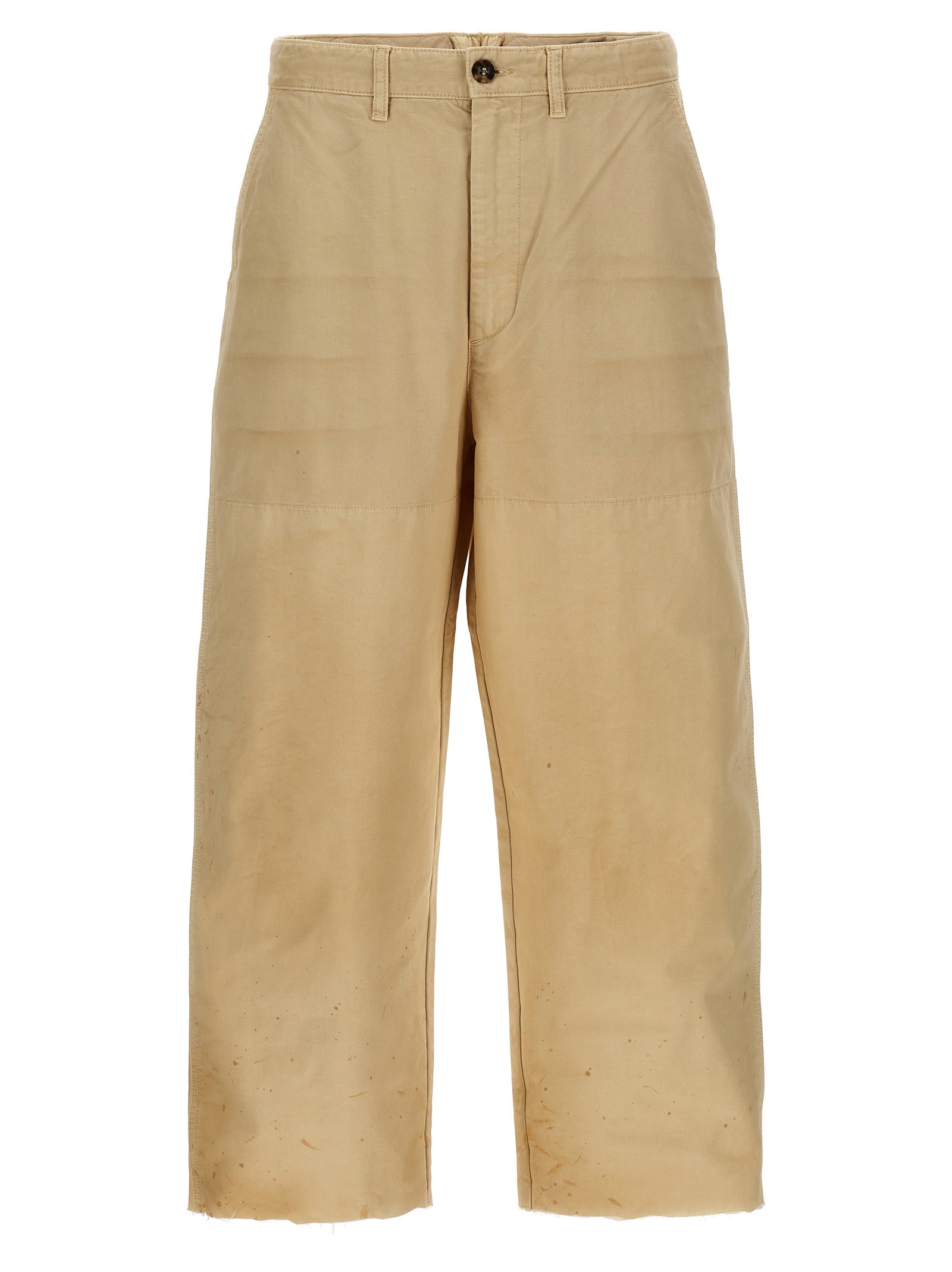 Golden Goose-Lorraine Pantaloni Beige-Uomo