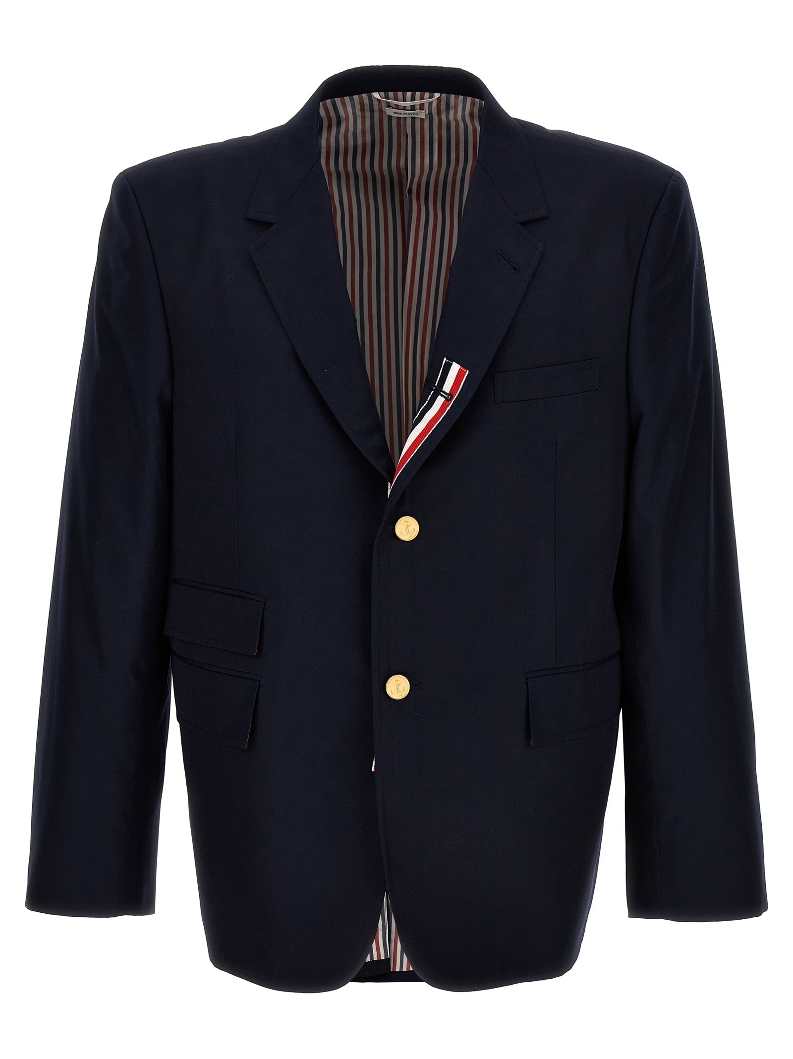 Thom Browne-Fit 5 Blazer Blu-Uomo