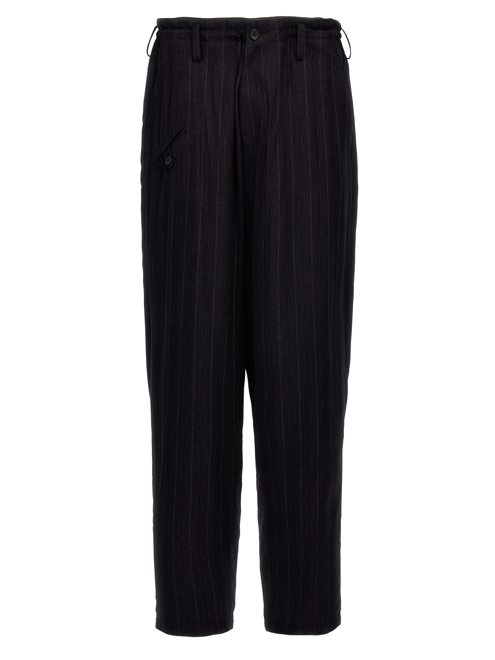 Yohji Yamamoto-A-R Coin Pockets Pantaloni Nero-Uomo