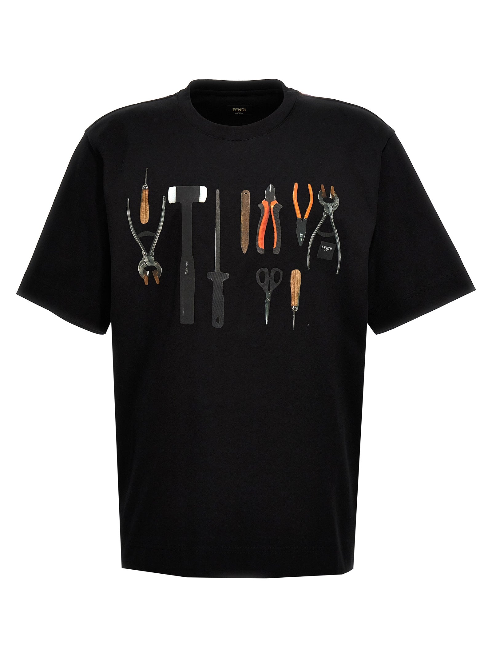 Fendi-Fendi Tools T Shirt Nero-Uomo