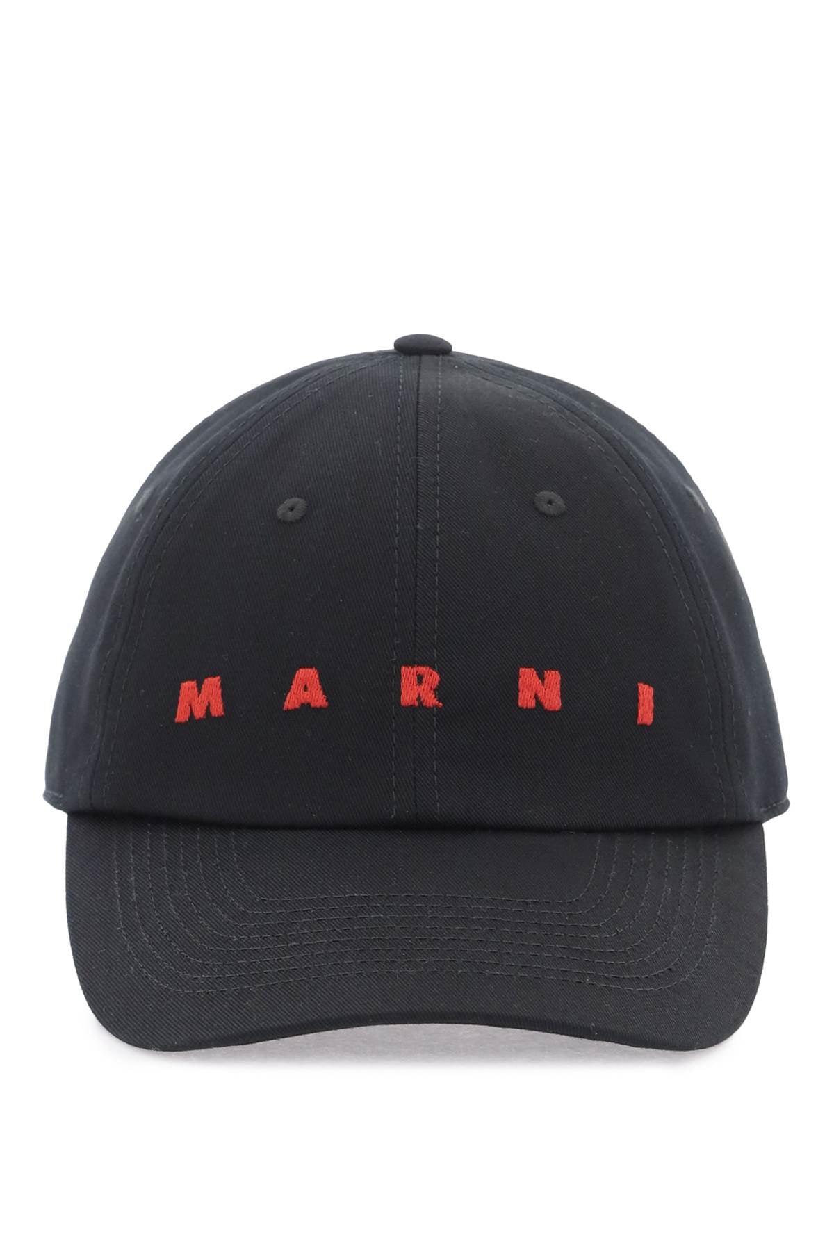 Marni-Cappello Baseball Con Logo Ricamato-Uomo