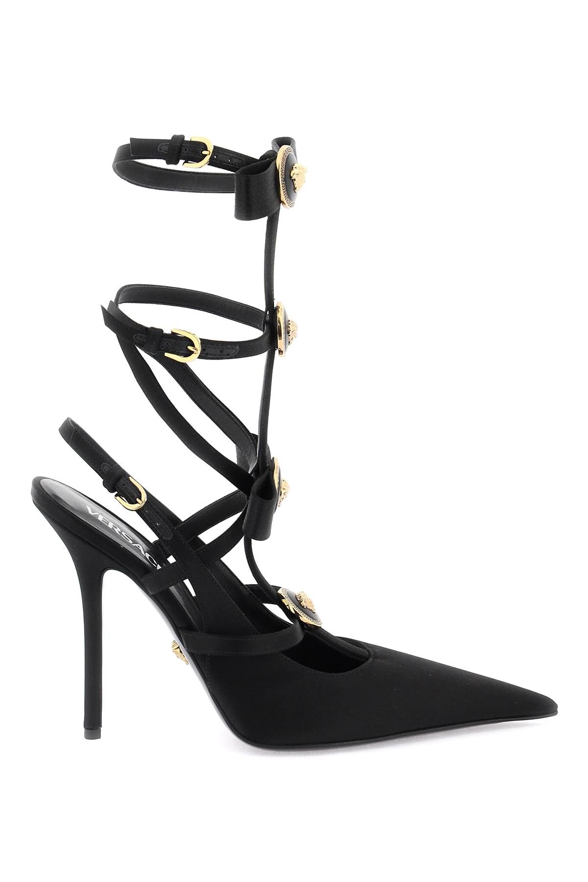 Versace-Décolleté Slingback Con Fiocchi Nastro Gianni-Donna