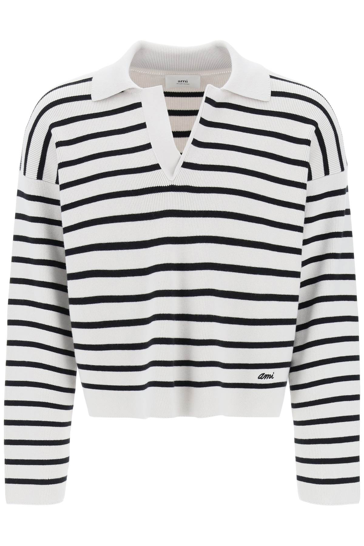 Ami Paris-Pullover In Magia A Righe Con Scollo A V-Donna