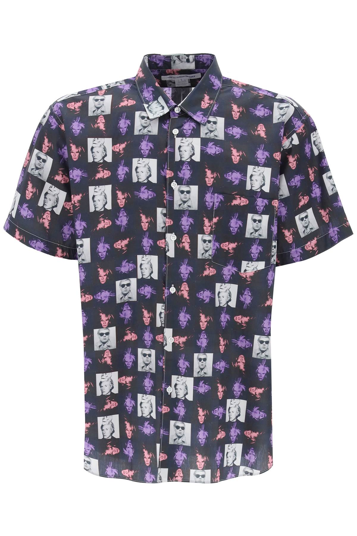 Comme Des Garçons Shirt-Camicia A Manica Corta Con Stampa Andy Warhol-Uomo