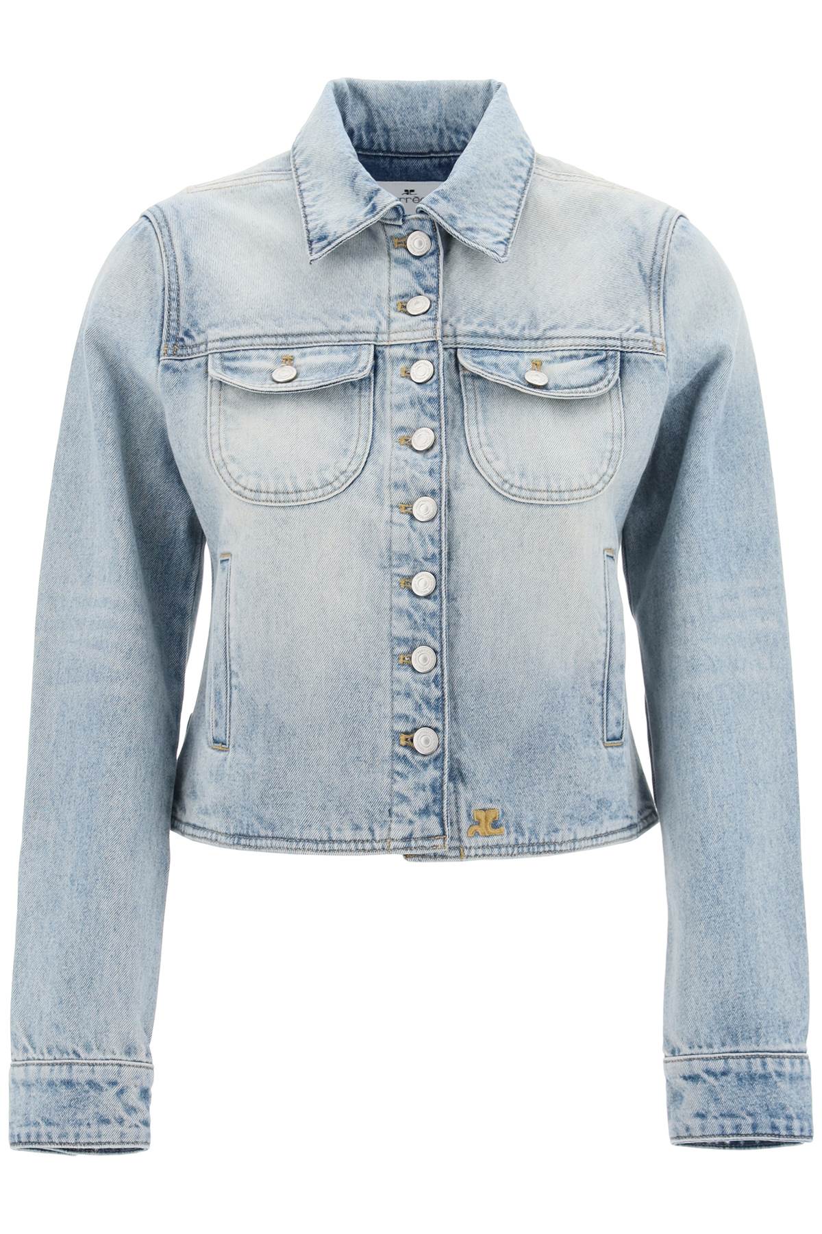 Courreges-Giacca Trucker In Denim-Donna