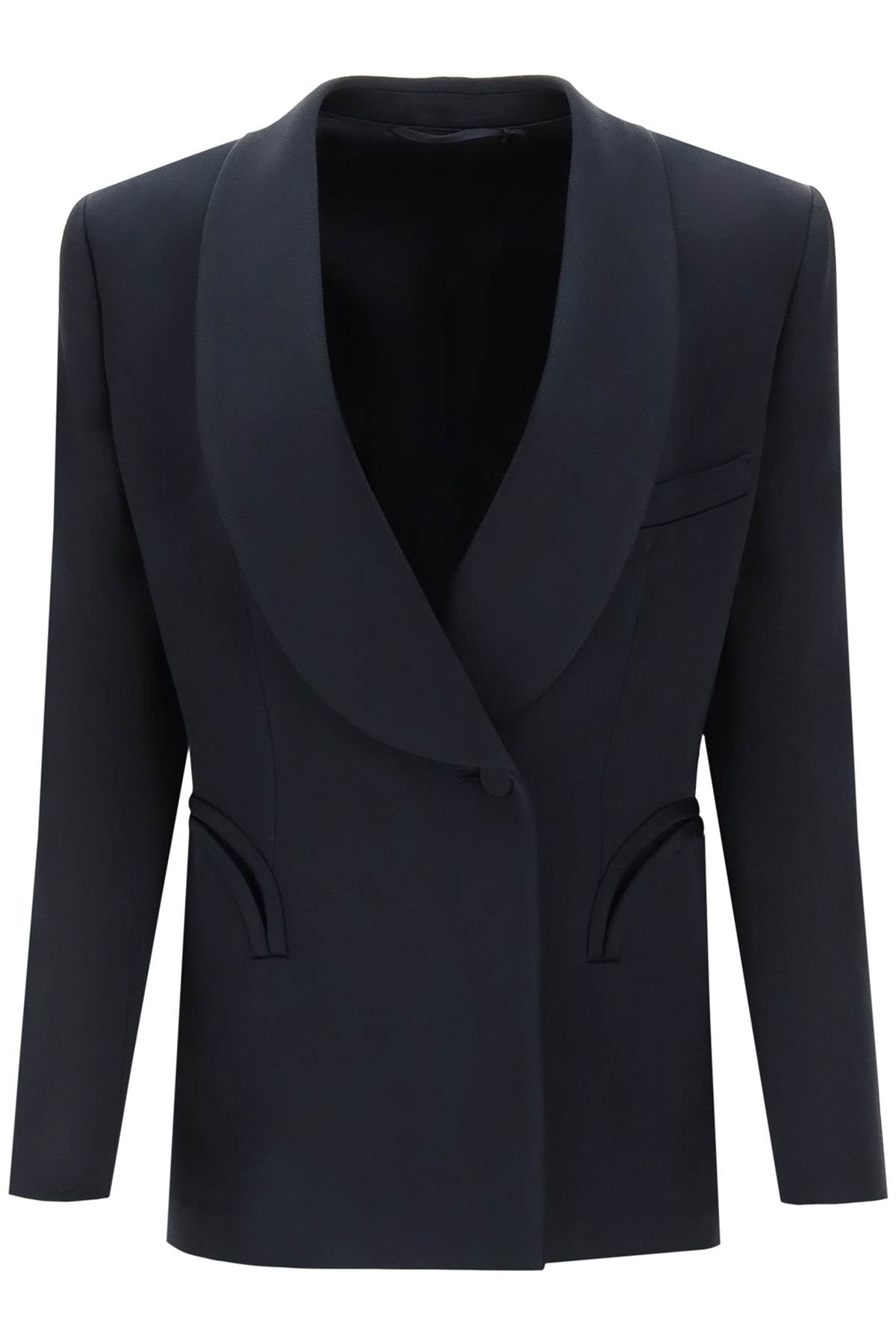 Blazé Milano-Blazer A Doppiopetto In Raso Crepe 'Heart Smoking Novalis'-Donna