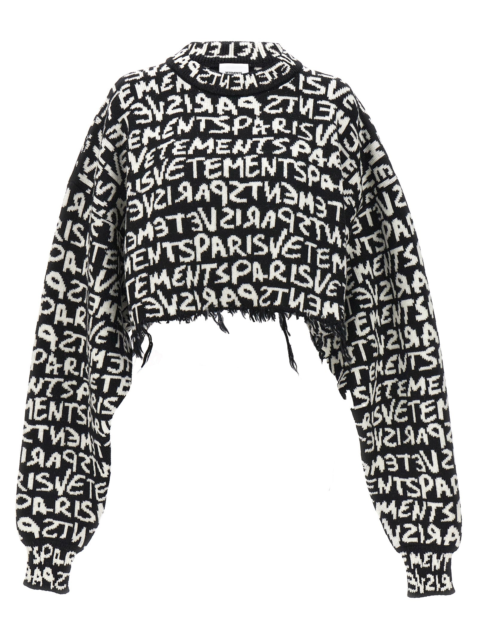 Vetements-Graffiti Monogram Maglioni Bianco/Nero-Donna